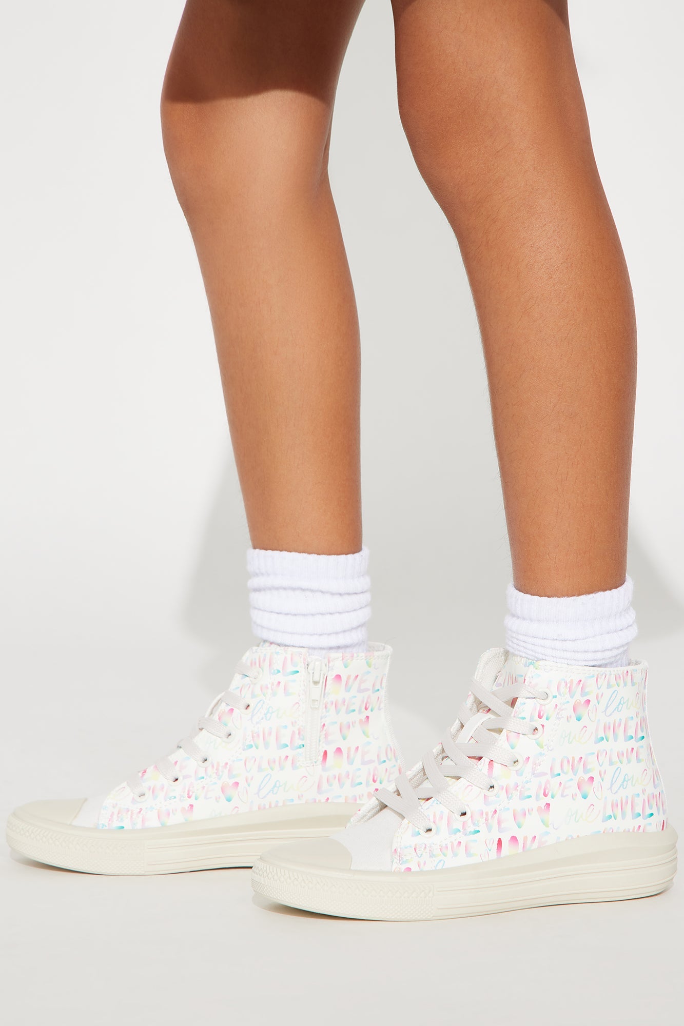 Mini So Much Love High Top Sneakers - White