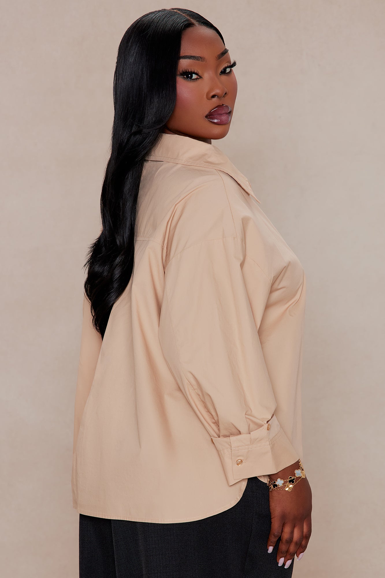 Talia Button Up Shirt - Khaki