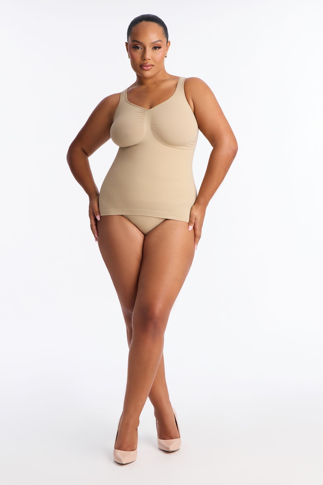 Nova Sculpt Seamless Strong Compression Shaping Tank - Sand