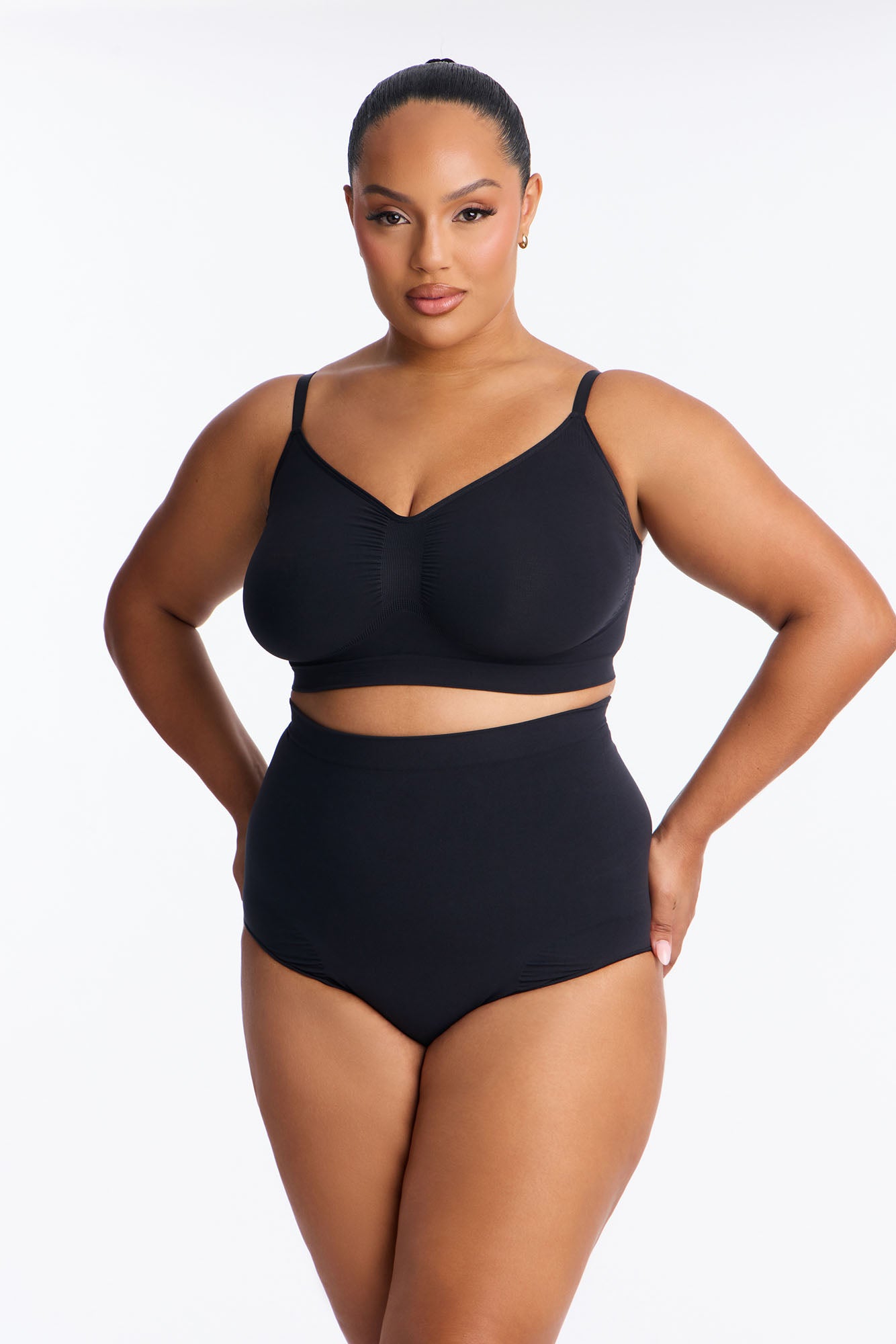 Nova Sculpt Seamless Strong Compression Mid Waist Brief - Black