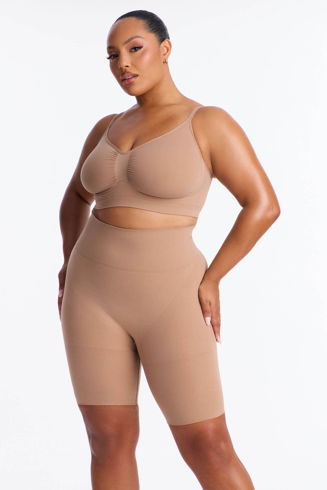 Nova Sculpt Seamless Strong Compression Butt Lifting Thigh Shaper - Nude