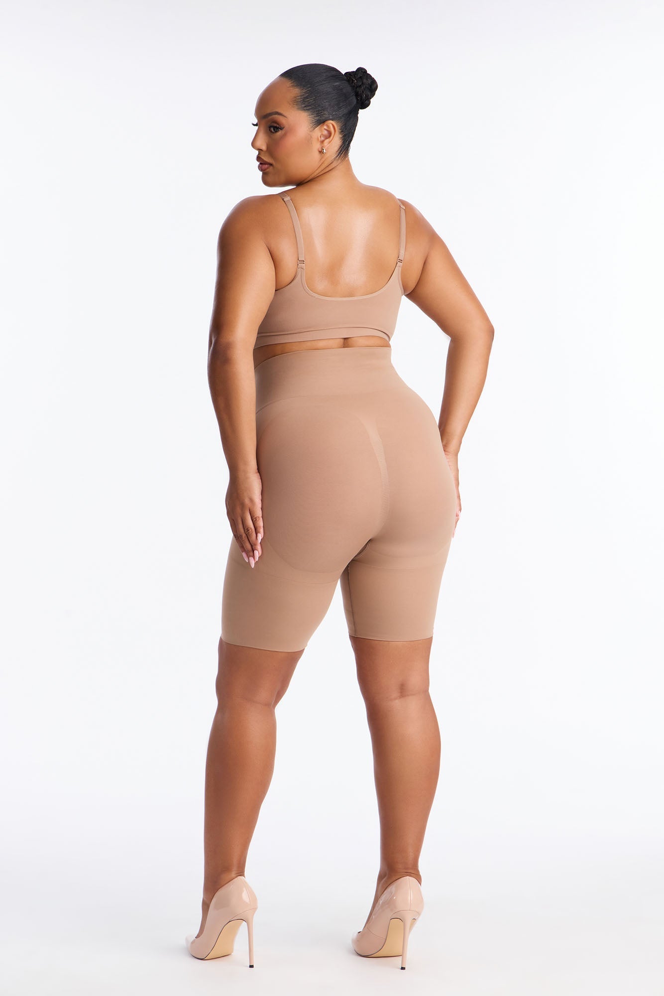 Nova Sculpt Seamless Strong Compression Butt Lifting Thigh Shaper - Nude
