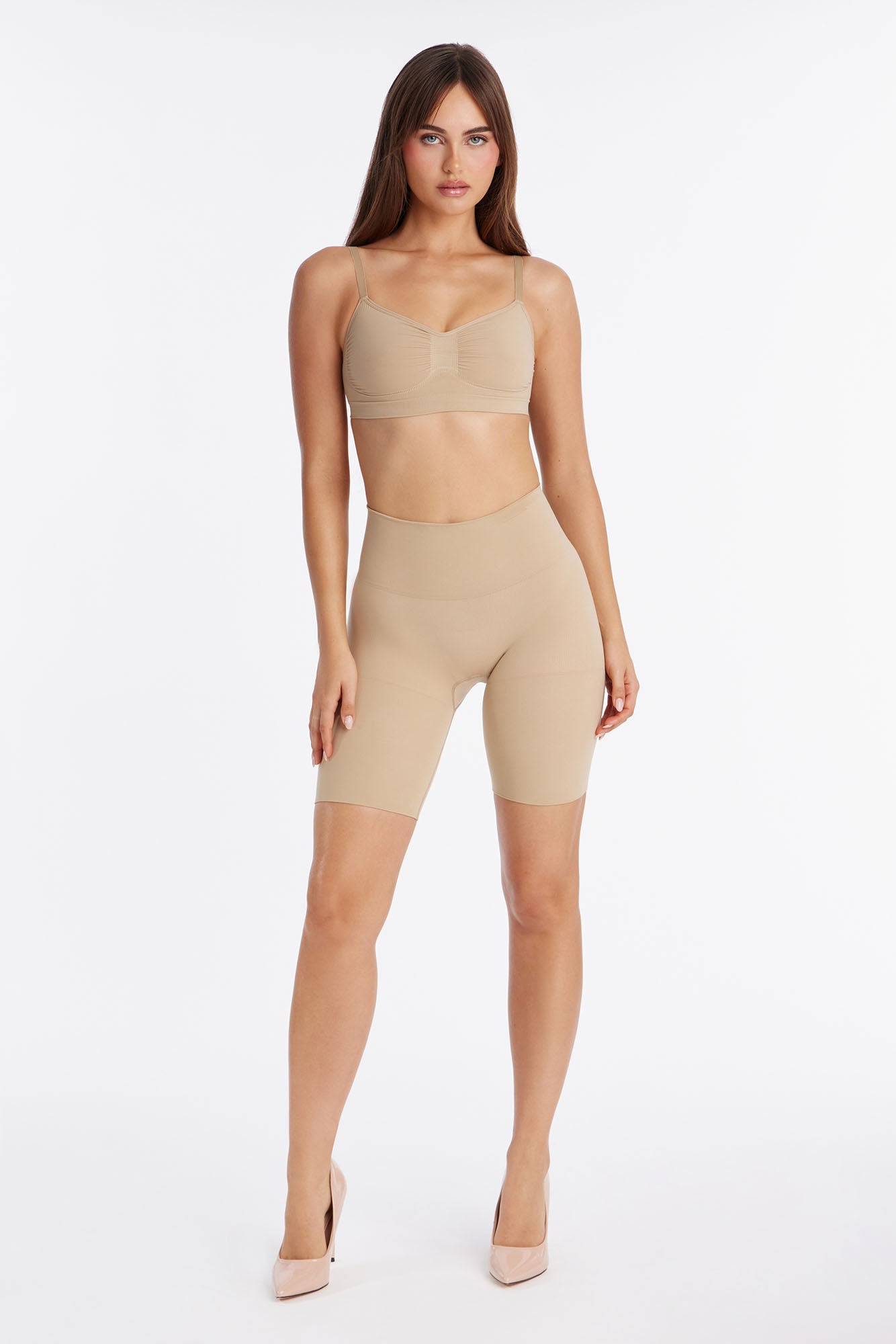 Nova Sculpt Seamless Strong Compression Butt Lifting Thigh Shaper - Sand