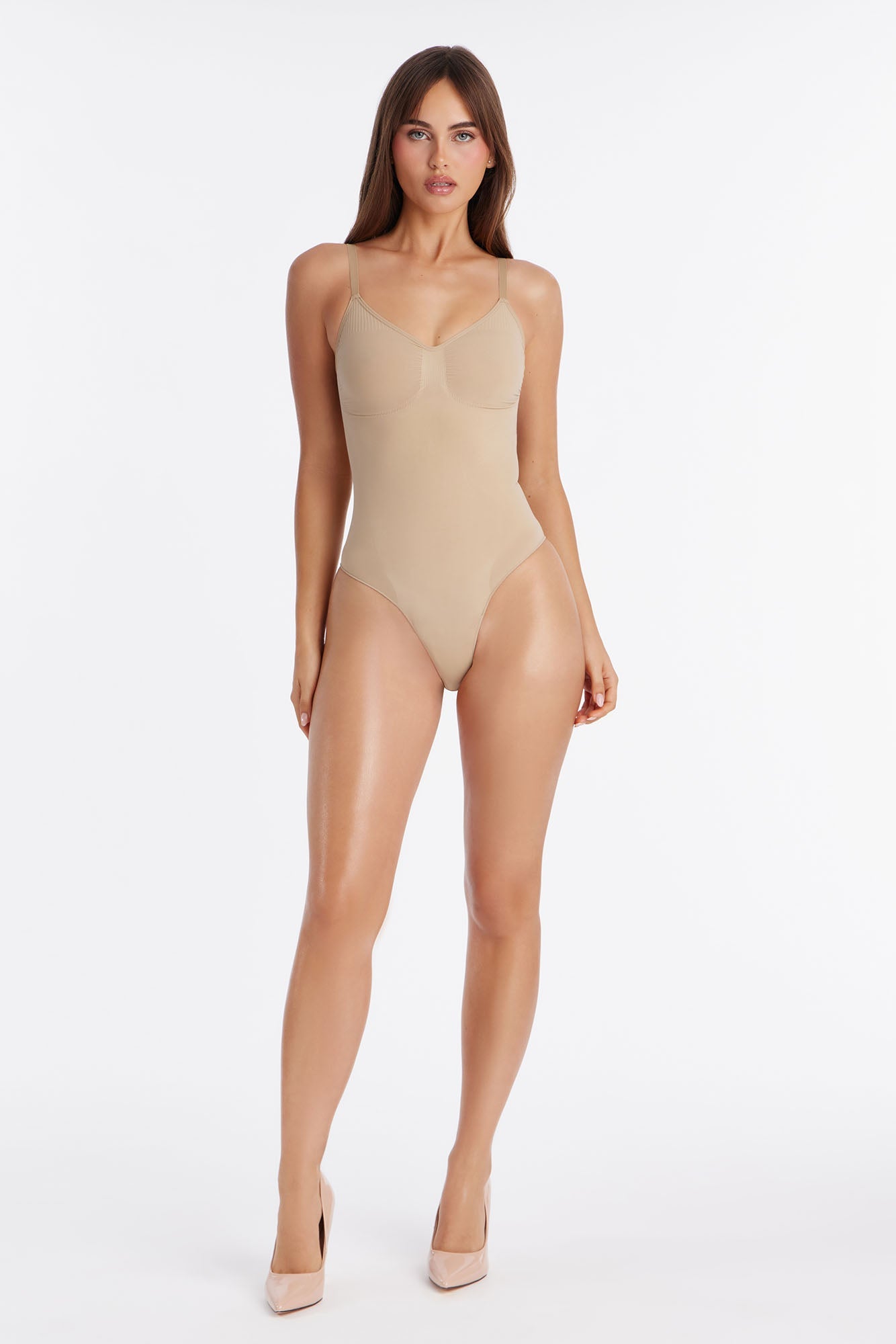 Nova Sculpt Seamless Strong Compression Brief Bodysuit - Sand