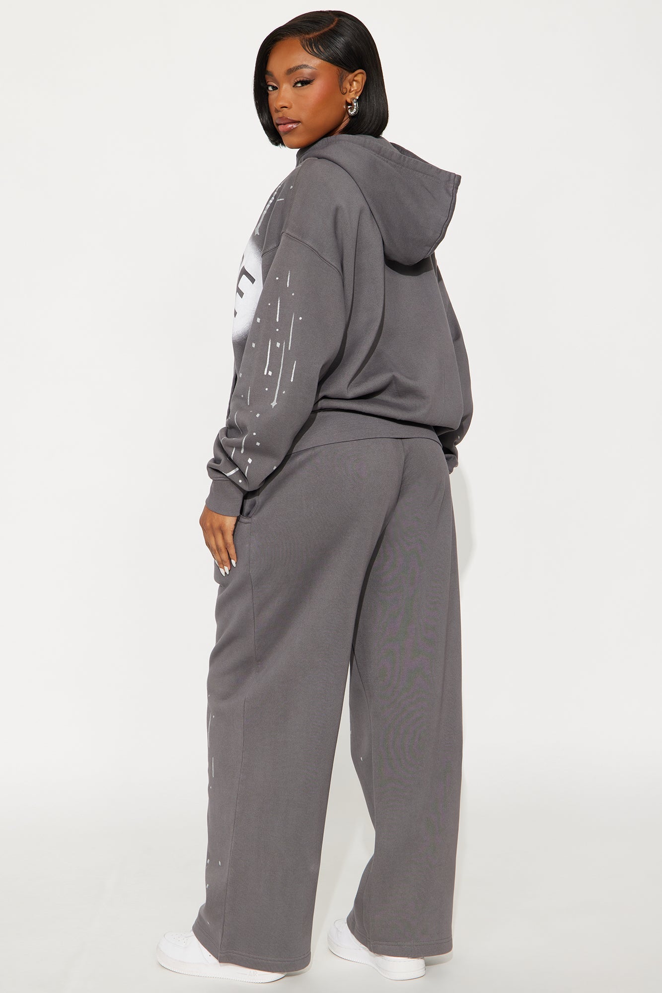 Enhance Vibe Washed Fleece Pant Set - Black