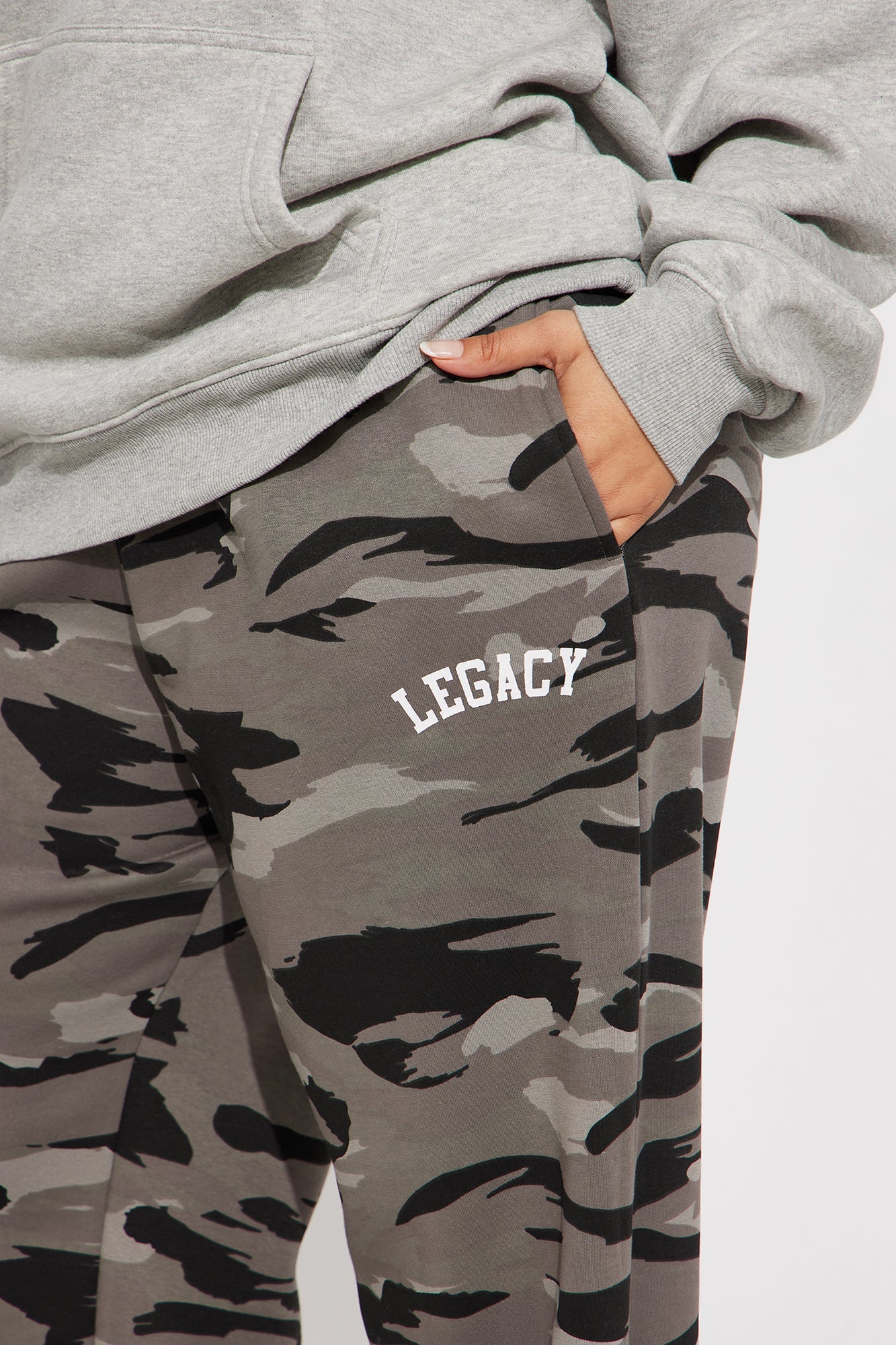 Legacy Camo Fleece Pant Set - Grey/combo
