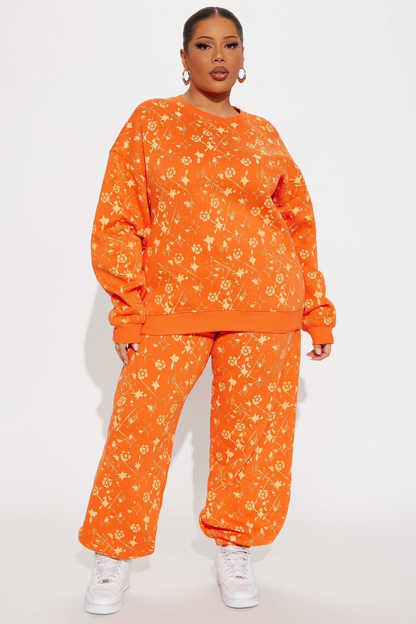 Signature Moves Fleece Jogger Set - Orange