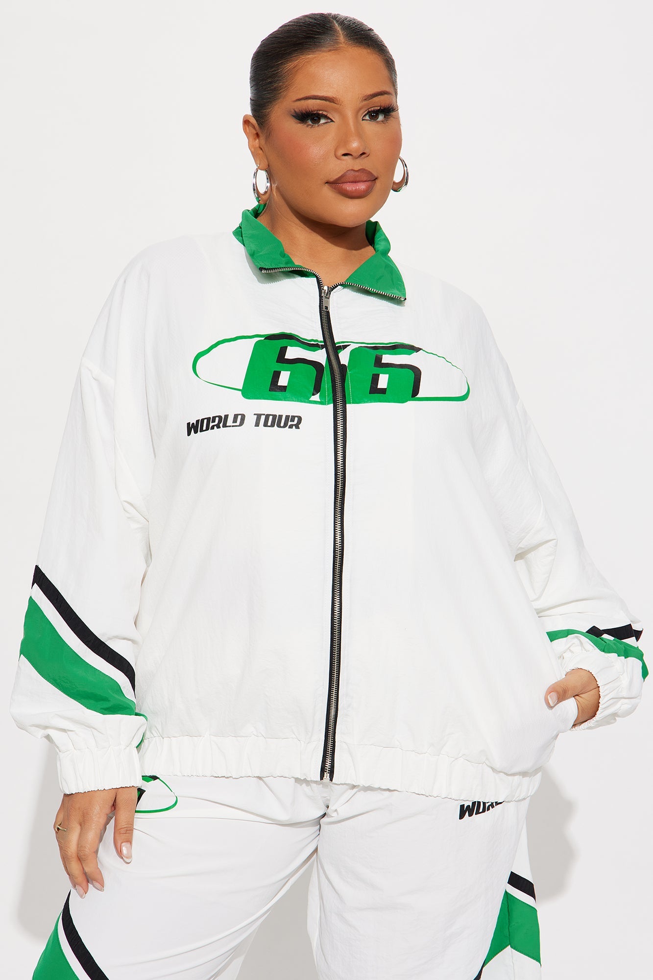 World Tour Windbreaker Pant Set - White