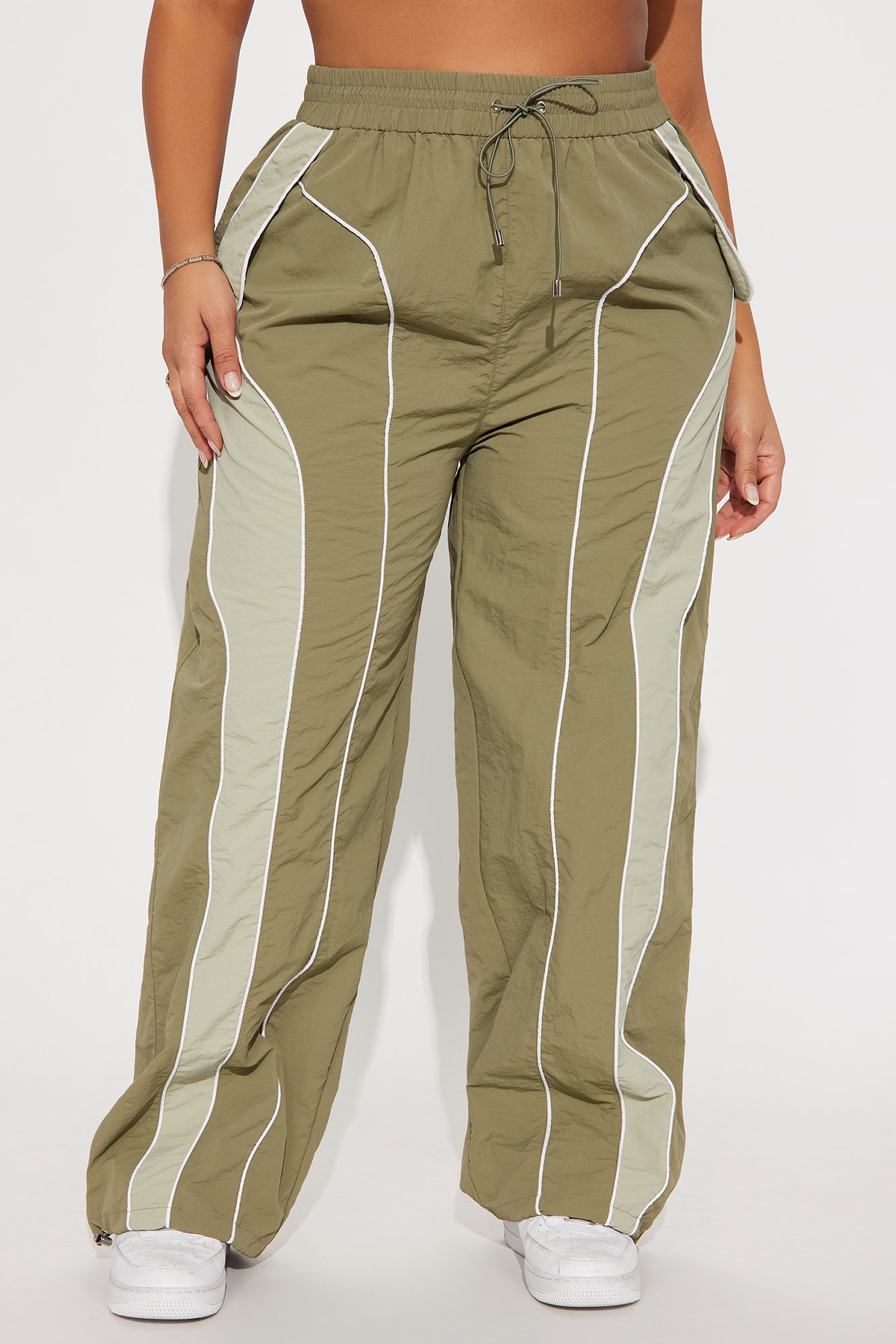 New Era Colorblock Track Pant - Sage