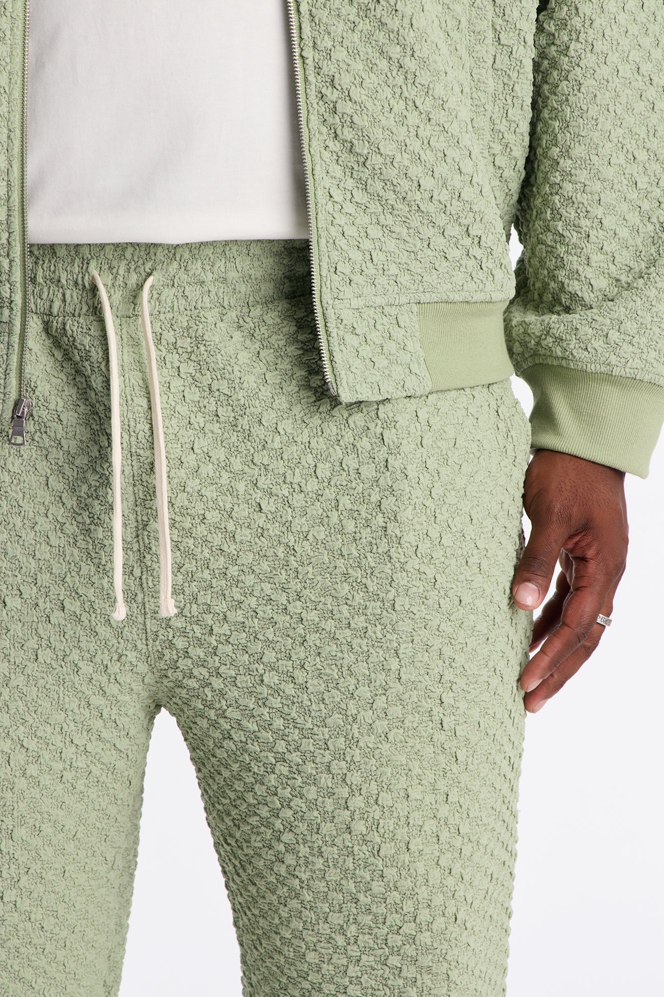 Slim Flare Soho Weave Slit Pant - Sage