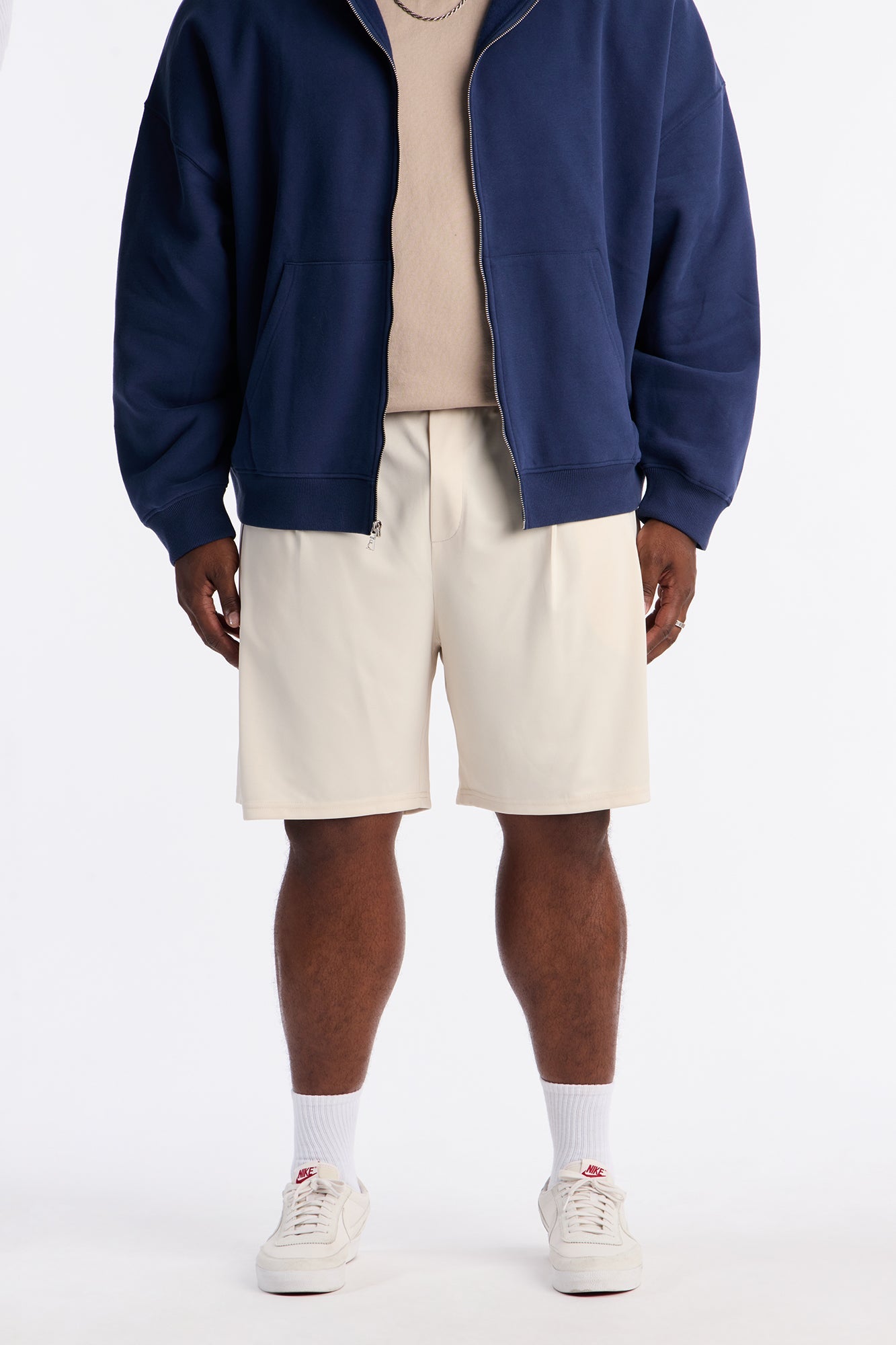 Easy Flow Pleated Short - Cream