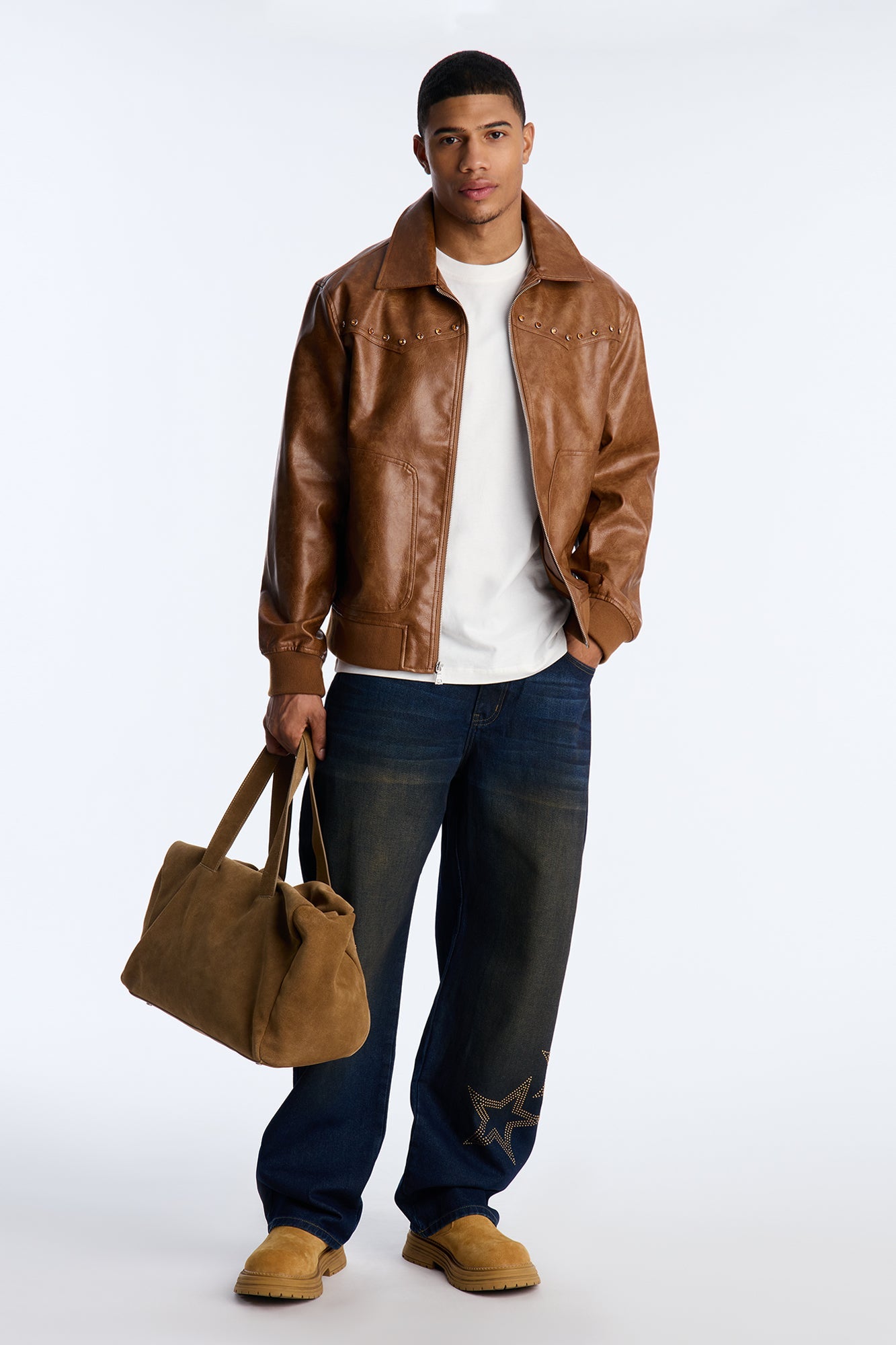 Barrel Star Dust Jeweled Jean - Dark Wash