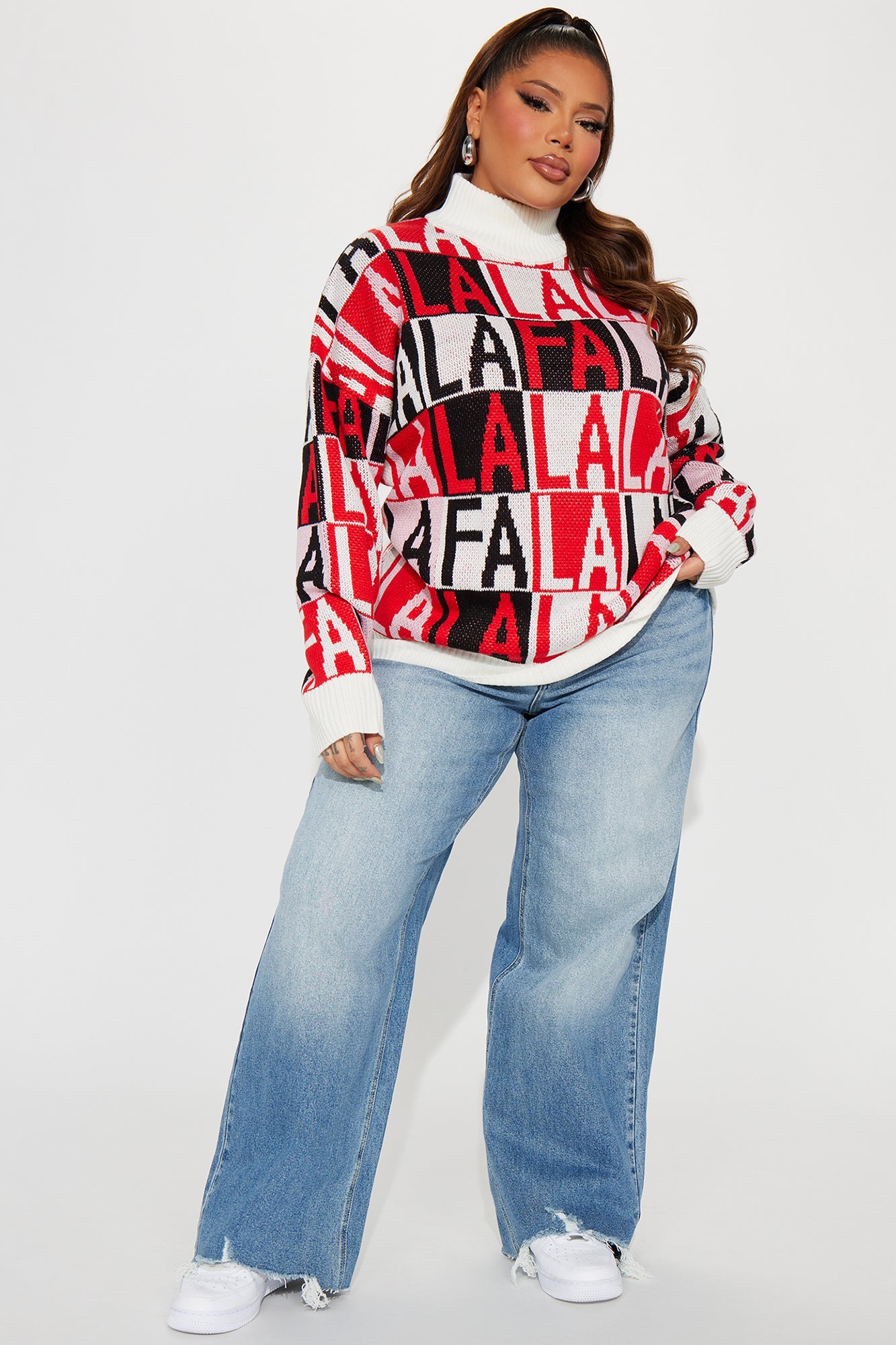 Fa La La Sweater - Red/combo
