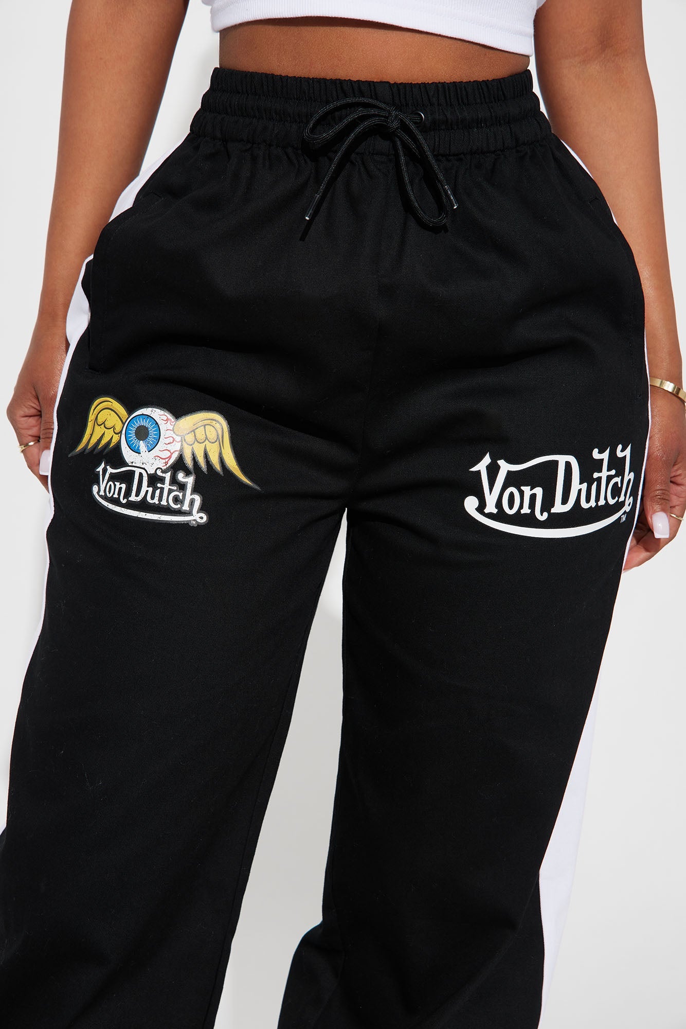 Von Dutch Track Pants - Black/White