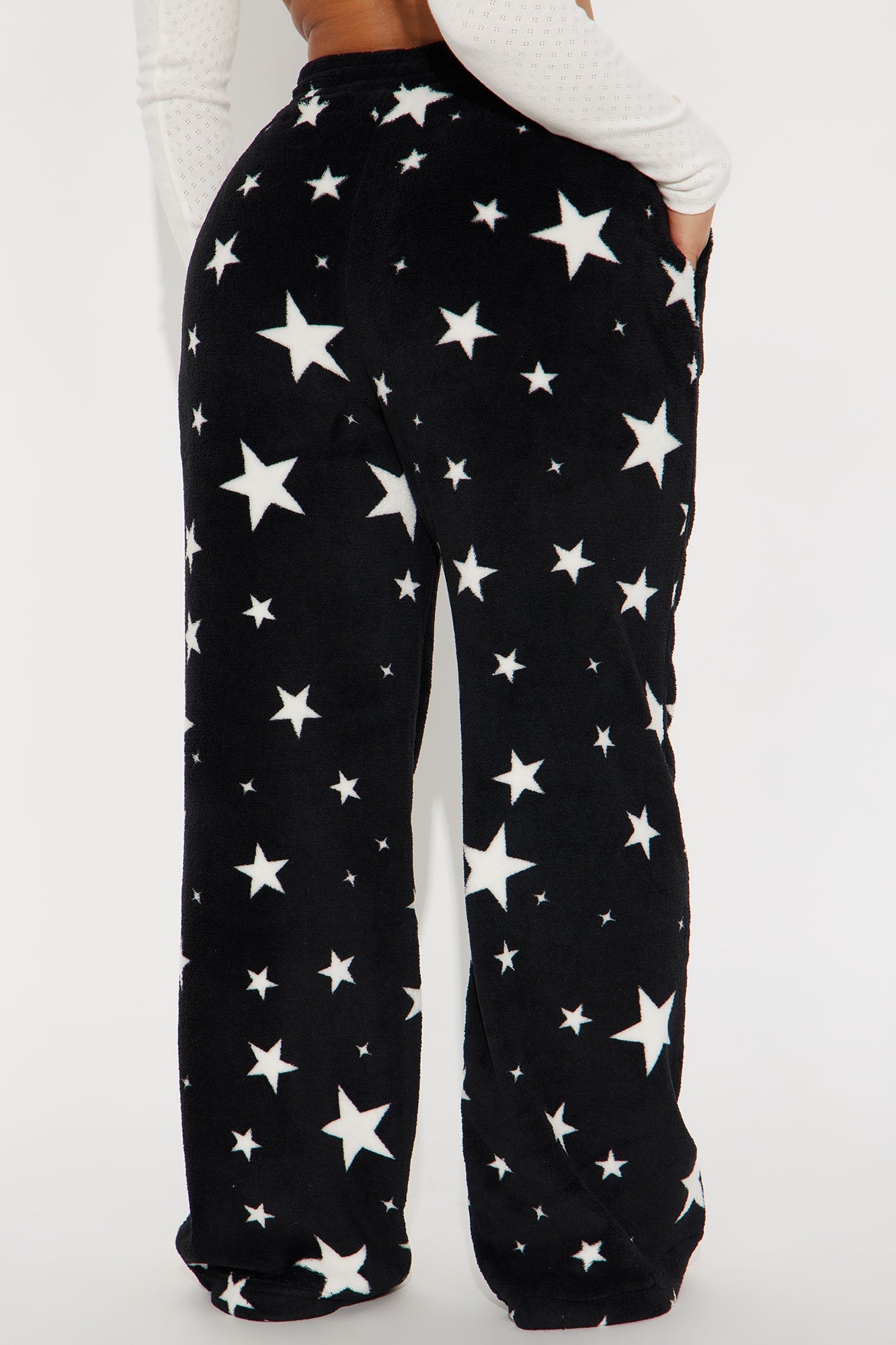 Look At The Stars Plush PJ Pant - Black/White