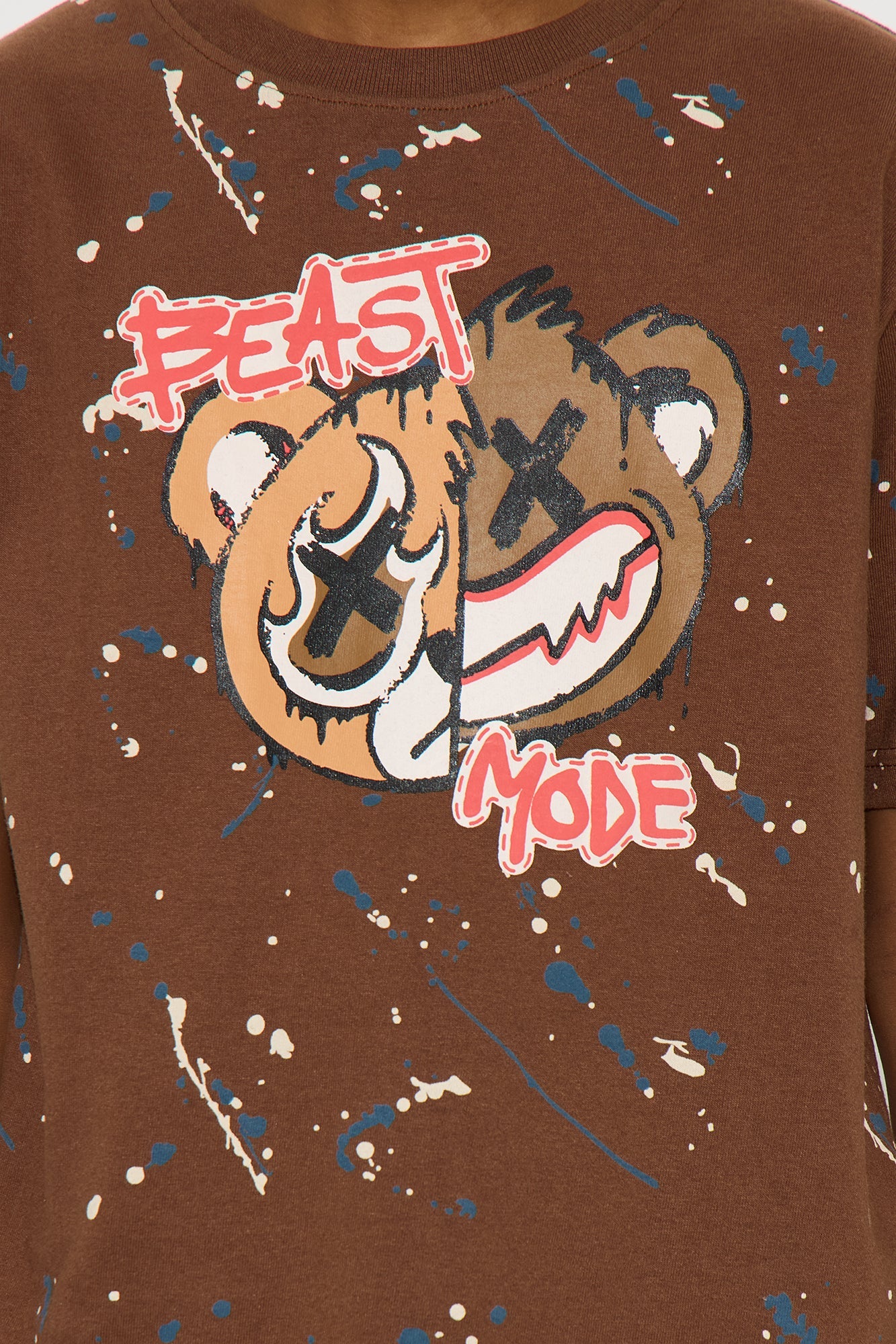 Mini Going Beast Mode Sleeve Tee - Chocolate