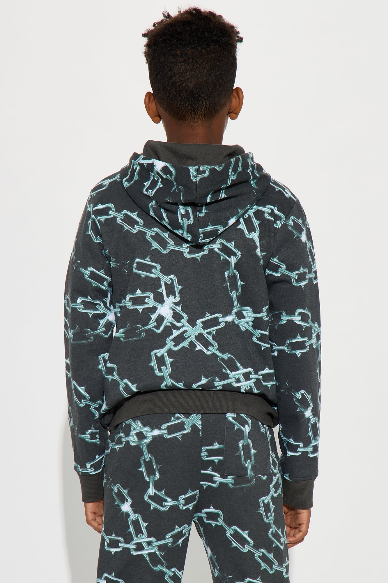 Mini Saint Printed Hoodie - Black/combo
