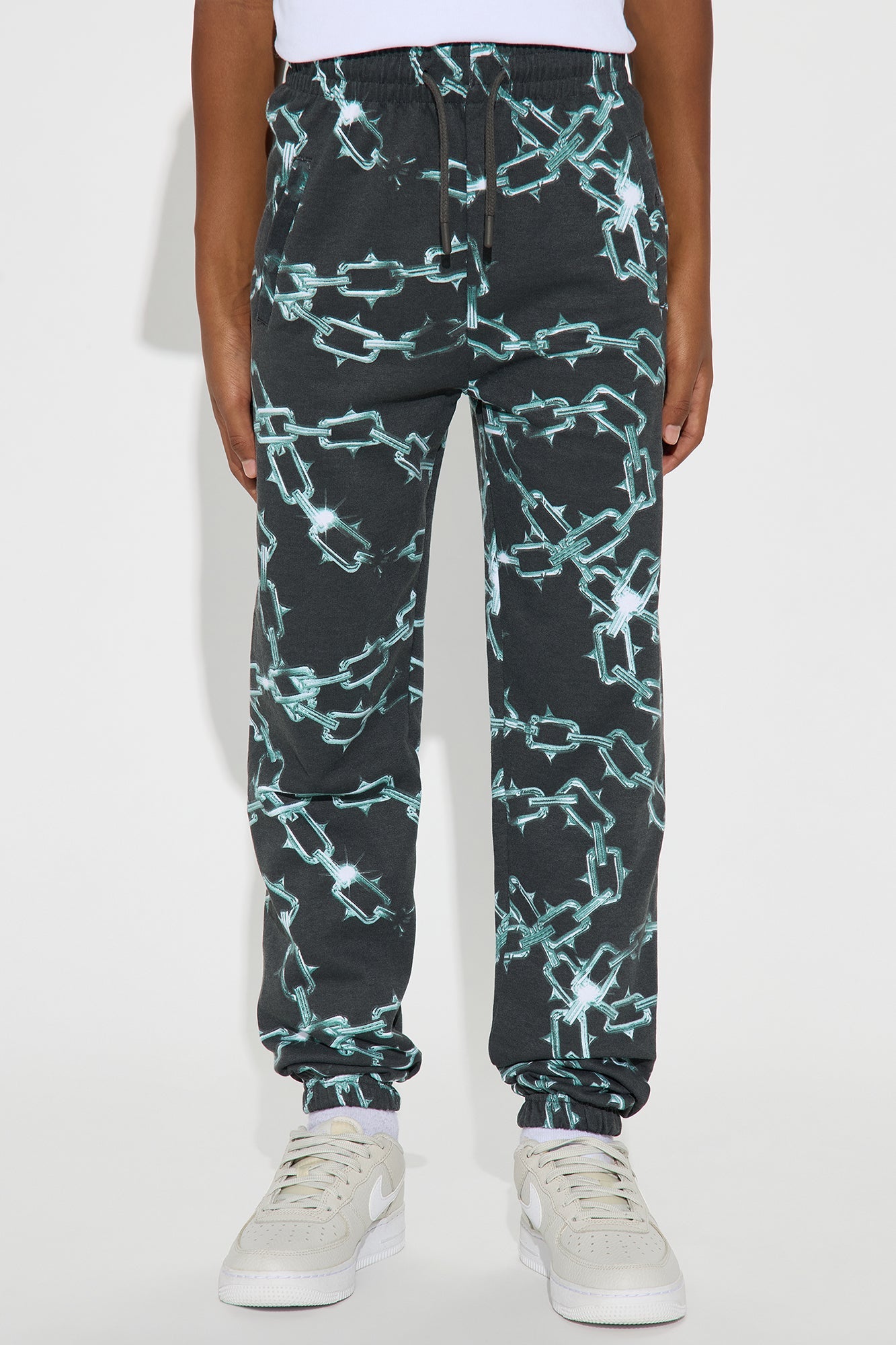 Mini Saint Printed Jogger Pants - Black/combo