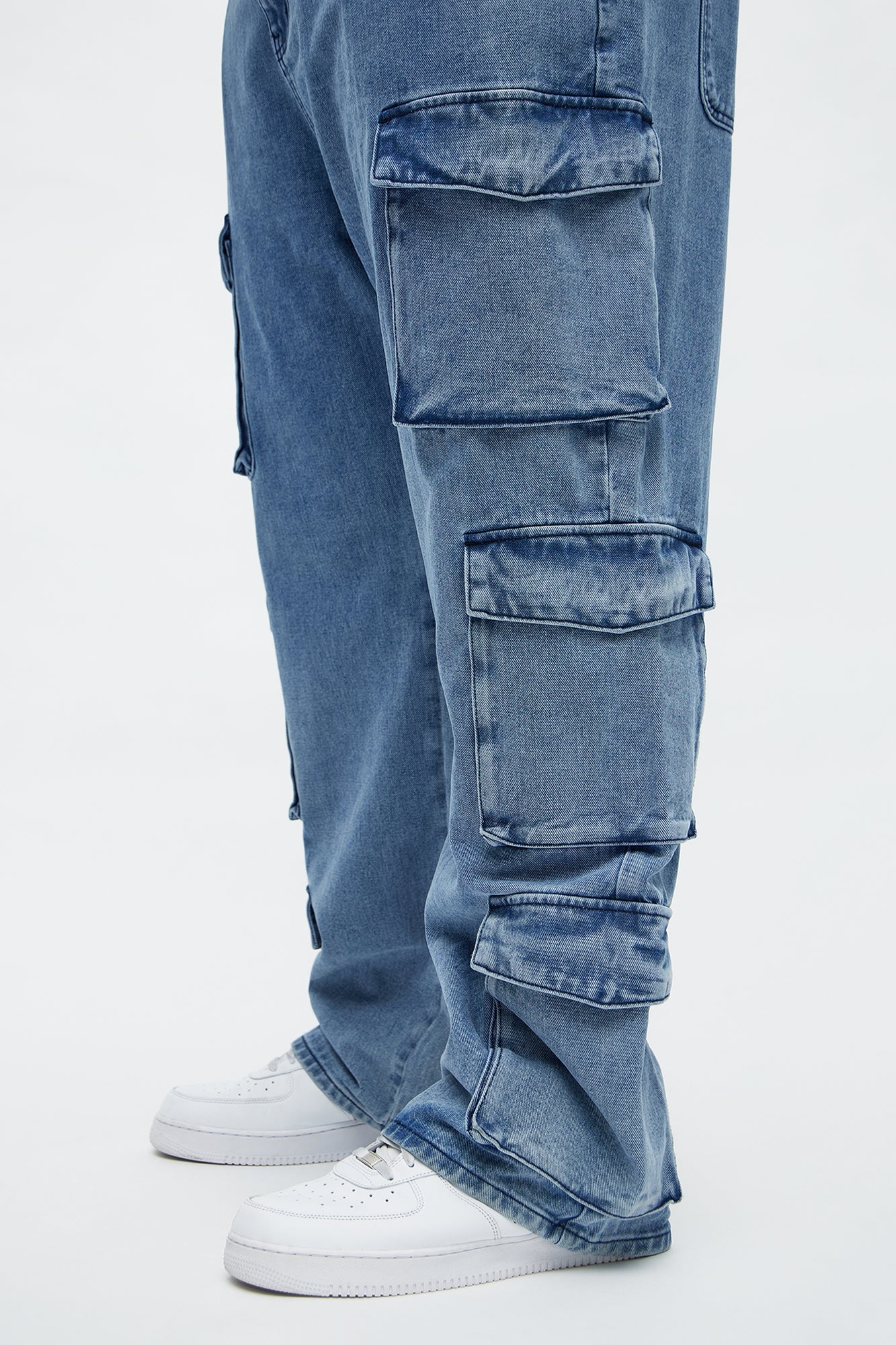 Baggy Cargo Three For Me Jean - Medium Wash