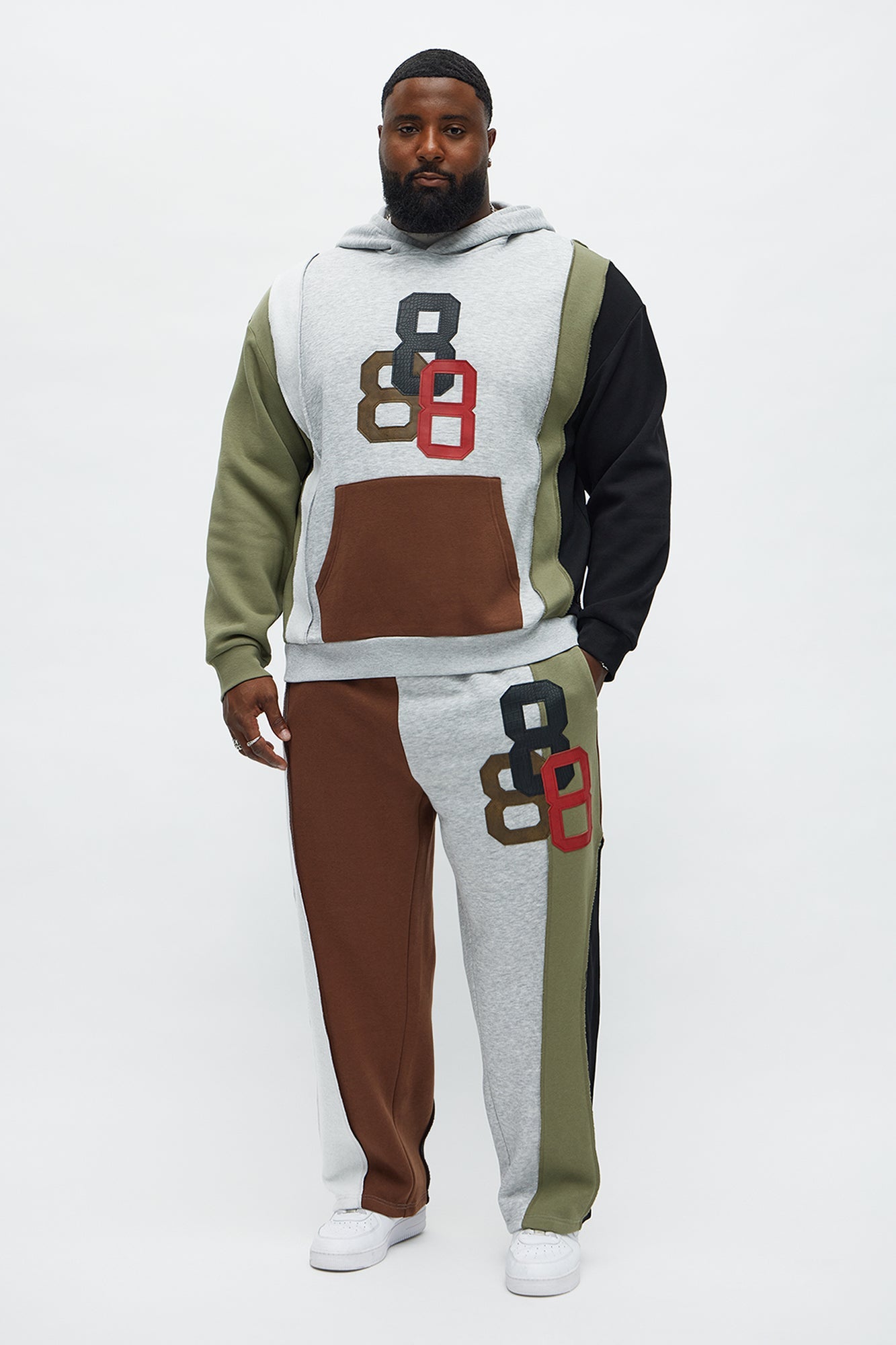 Straight 888 Patchwork Sweatpants - Multi Color