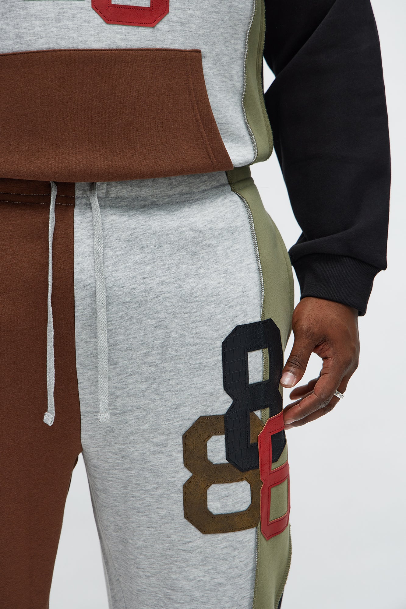 Straight 888 Patchwork Sweatpants - Multi Color