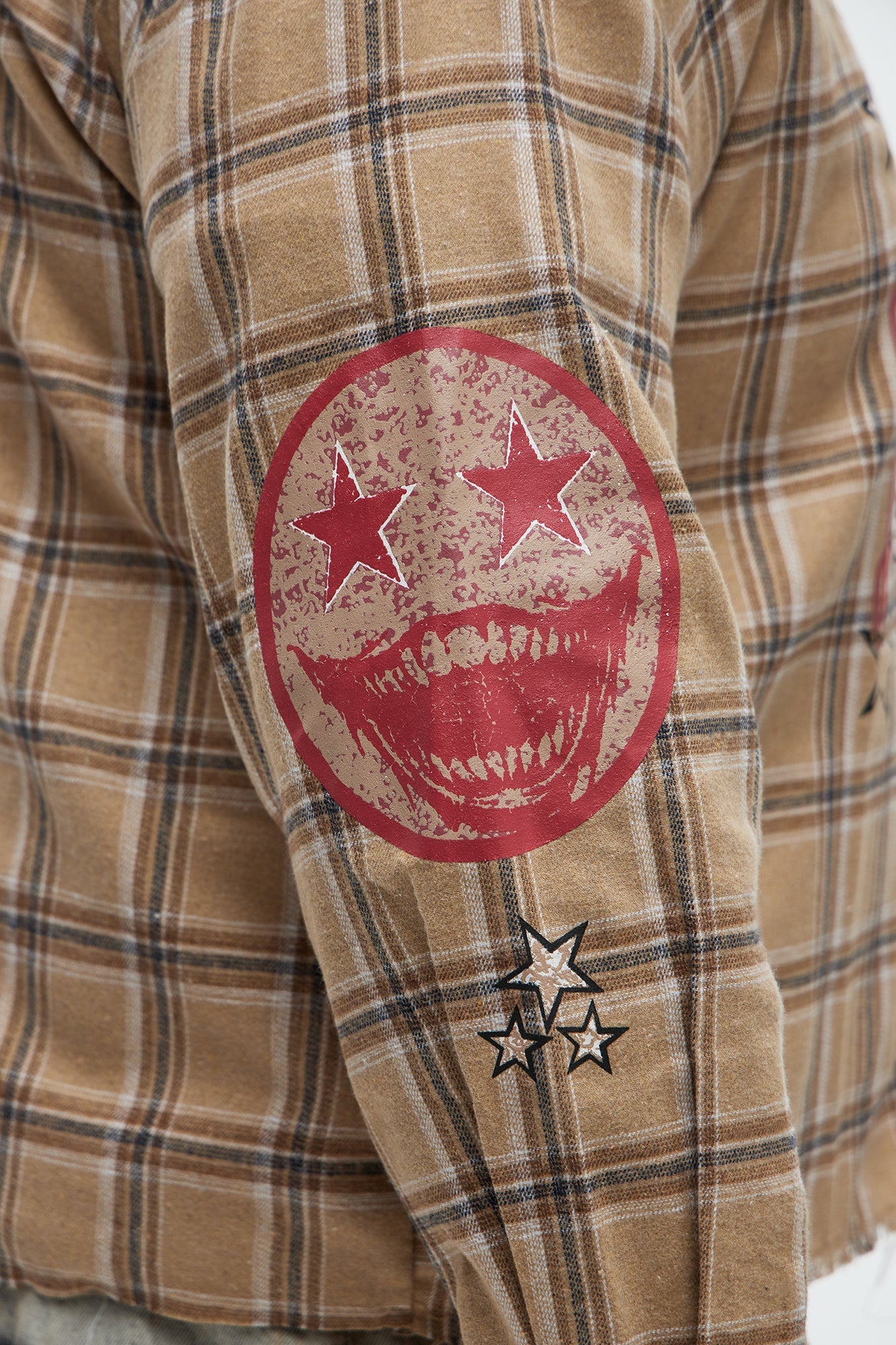 Revenge Woven Flannel - Taupe/combo