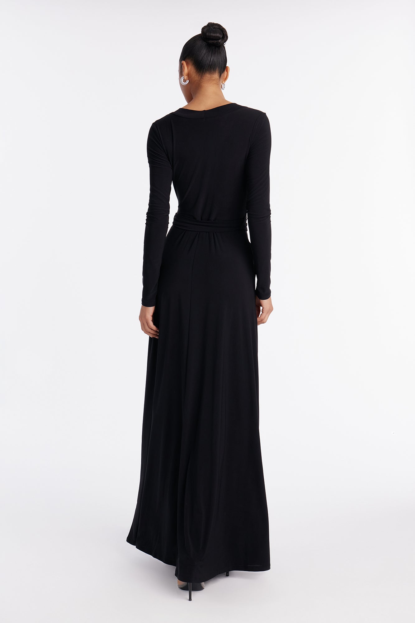 Blakely Belted Maxi Dress - Black