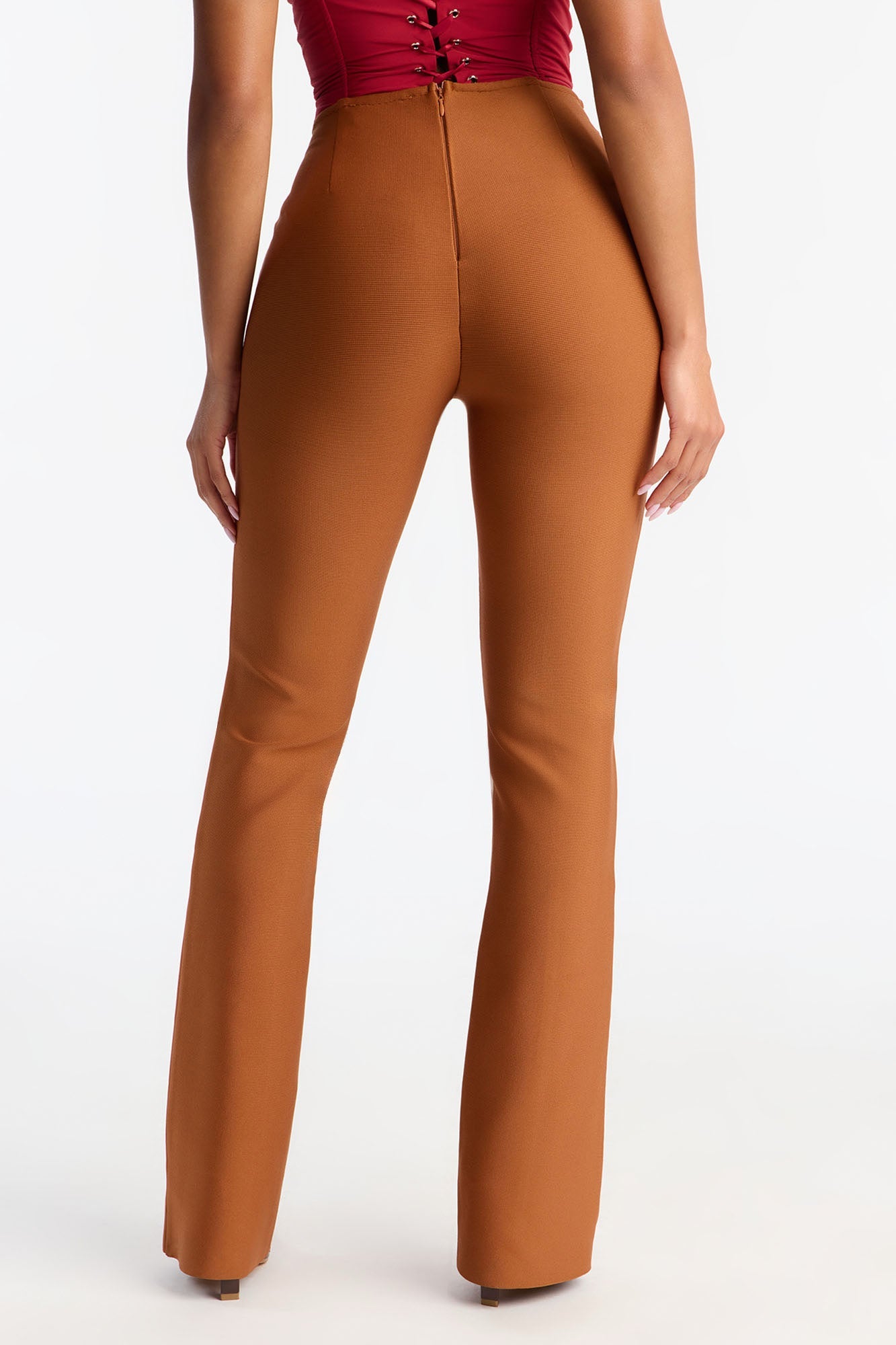 Alena Straight Bandage Pant 33 - Cognac