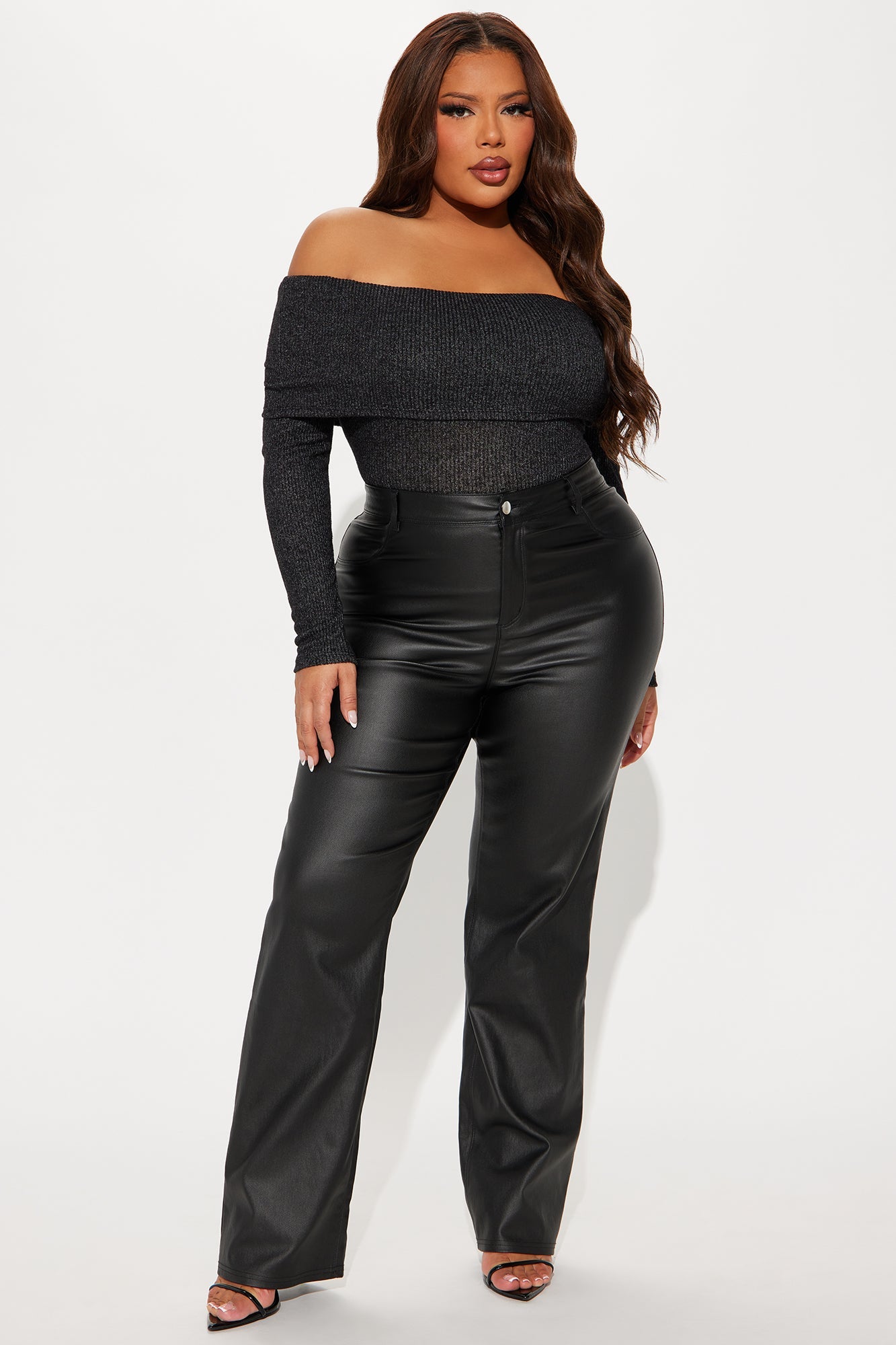 Samantha Sweater Bodysuit - Black