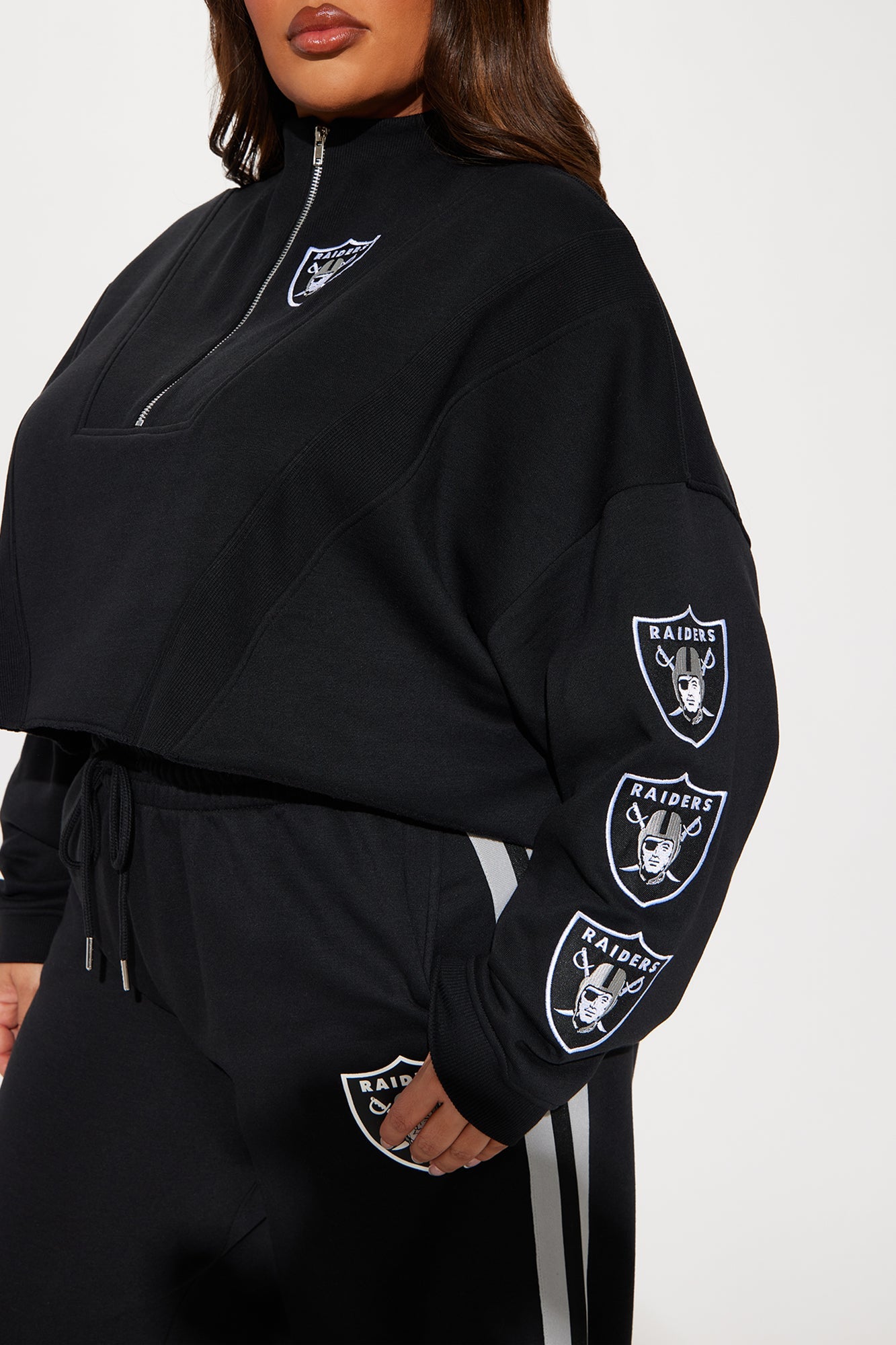 Raiders Second Half Come-Back Zip Sweatshirt - Black