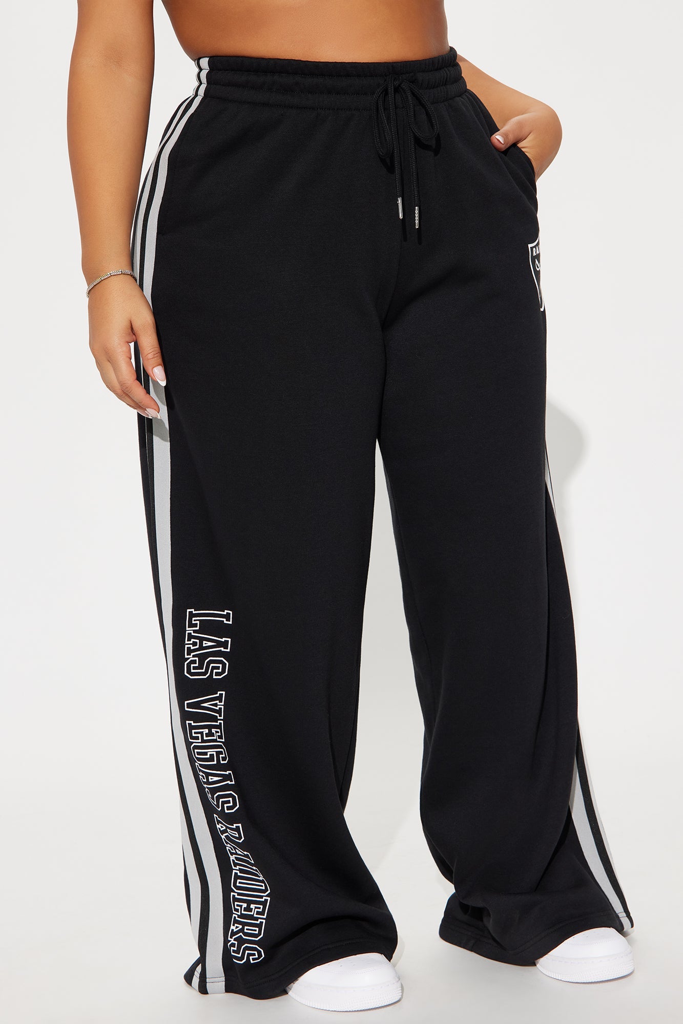 Raiders Second Half Come-Back Wide Leg Pant - Black