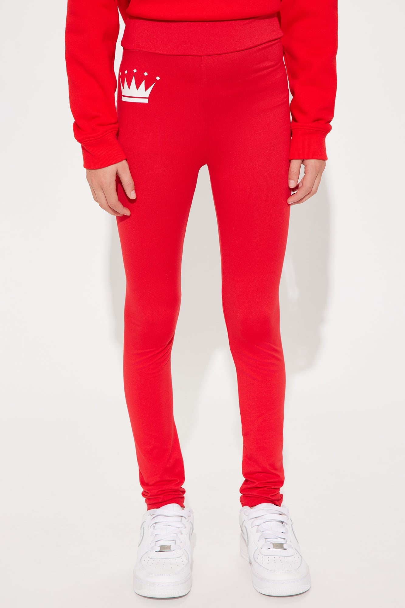 Mini Family Goals Crown Legging - Red