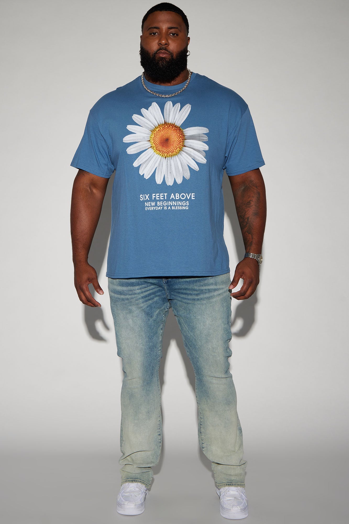 Everday Is A Blessing Short Sleeve Tee - Navy