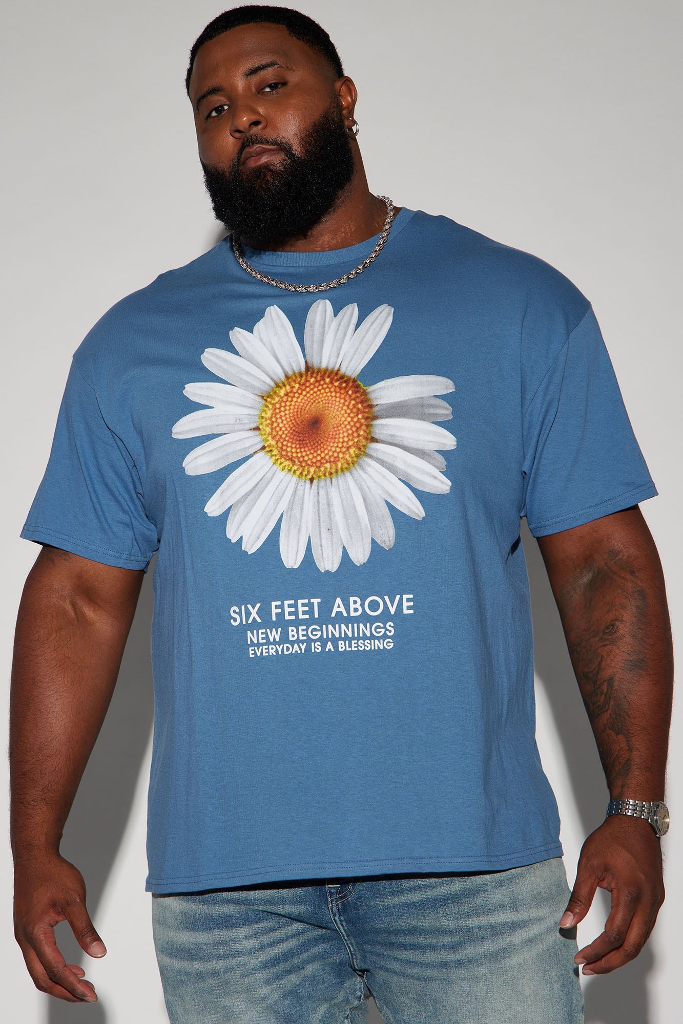 Everday Is A Blessing Short Sleeve Tee - Navy