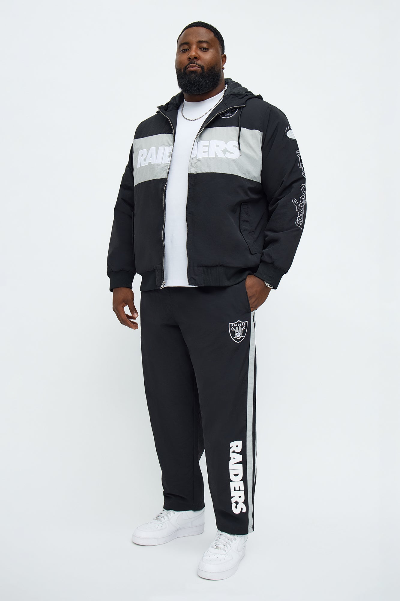 Las Vegas Raiders Carbon Windbreaker Jacket - Black/combo