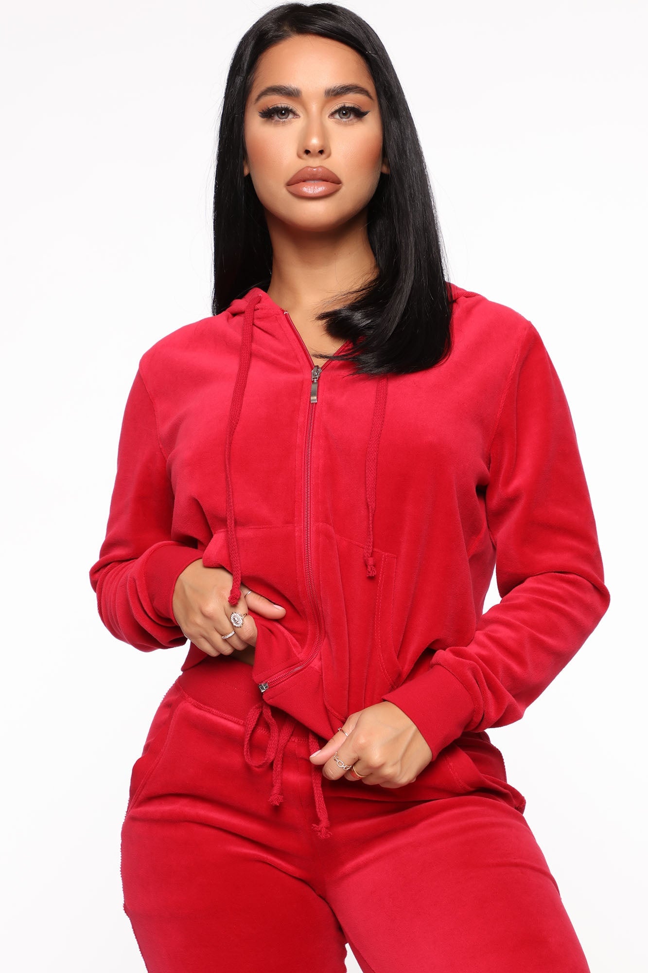 The Original Trendsetter Velour Set - Red