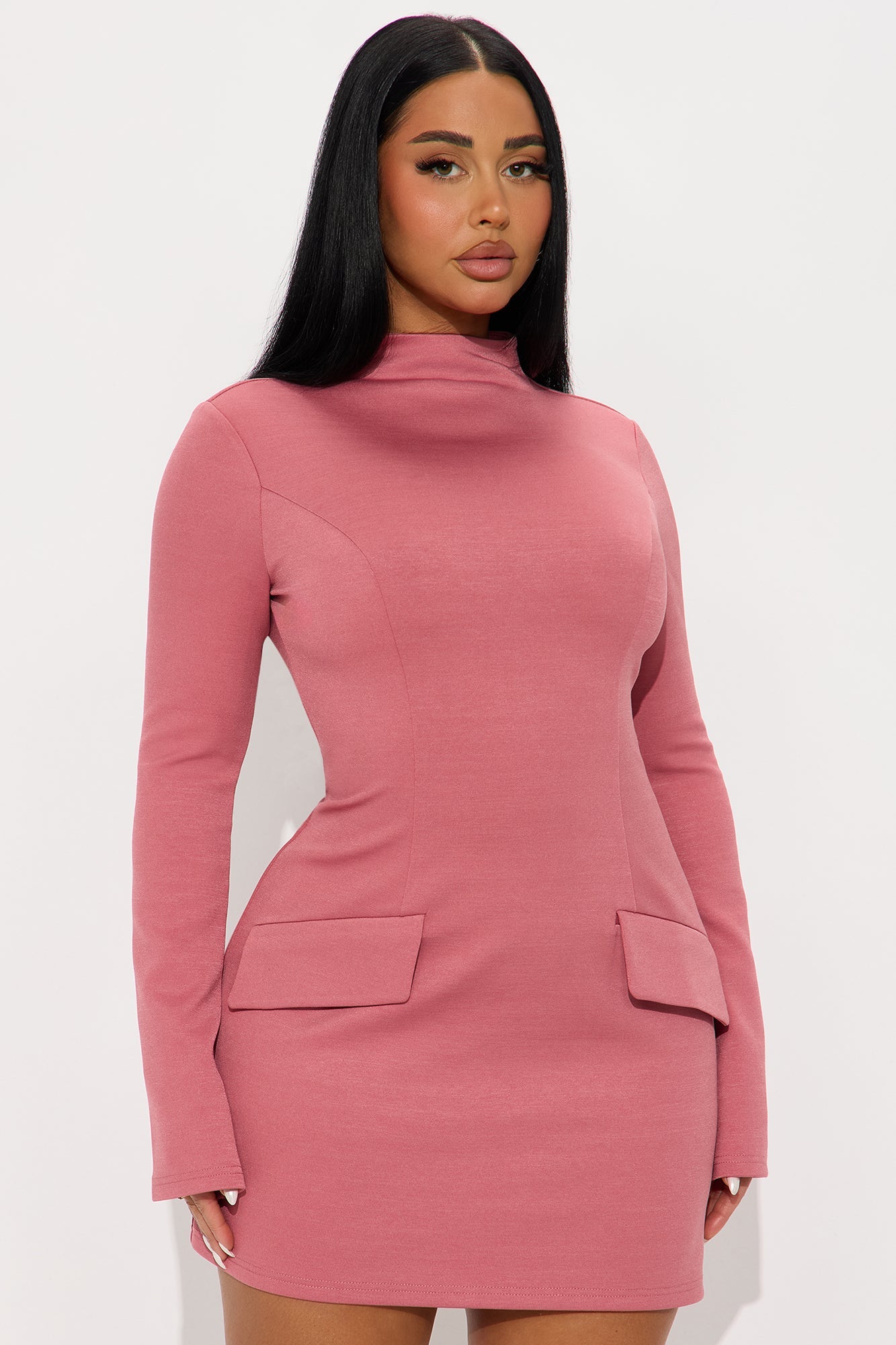 Above Average Ponte Mini Dress - Mauve