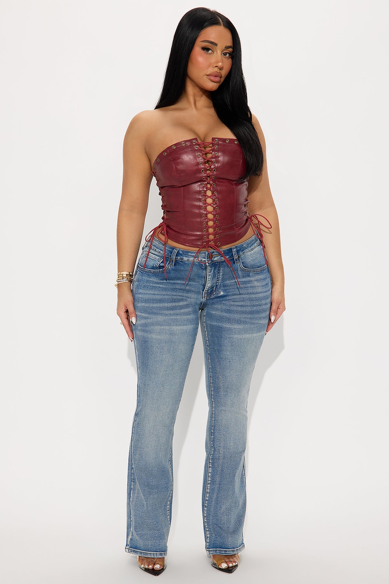 Petite Gemma Low Rise Sculpting Stretch Bootcut Jeans - Vintage Wash
