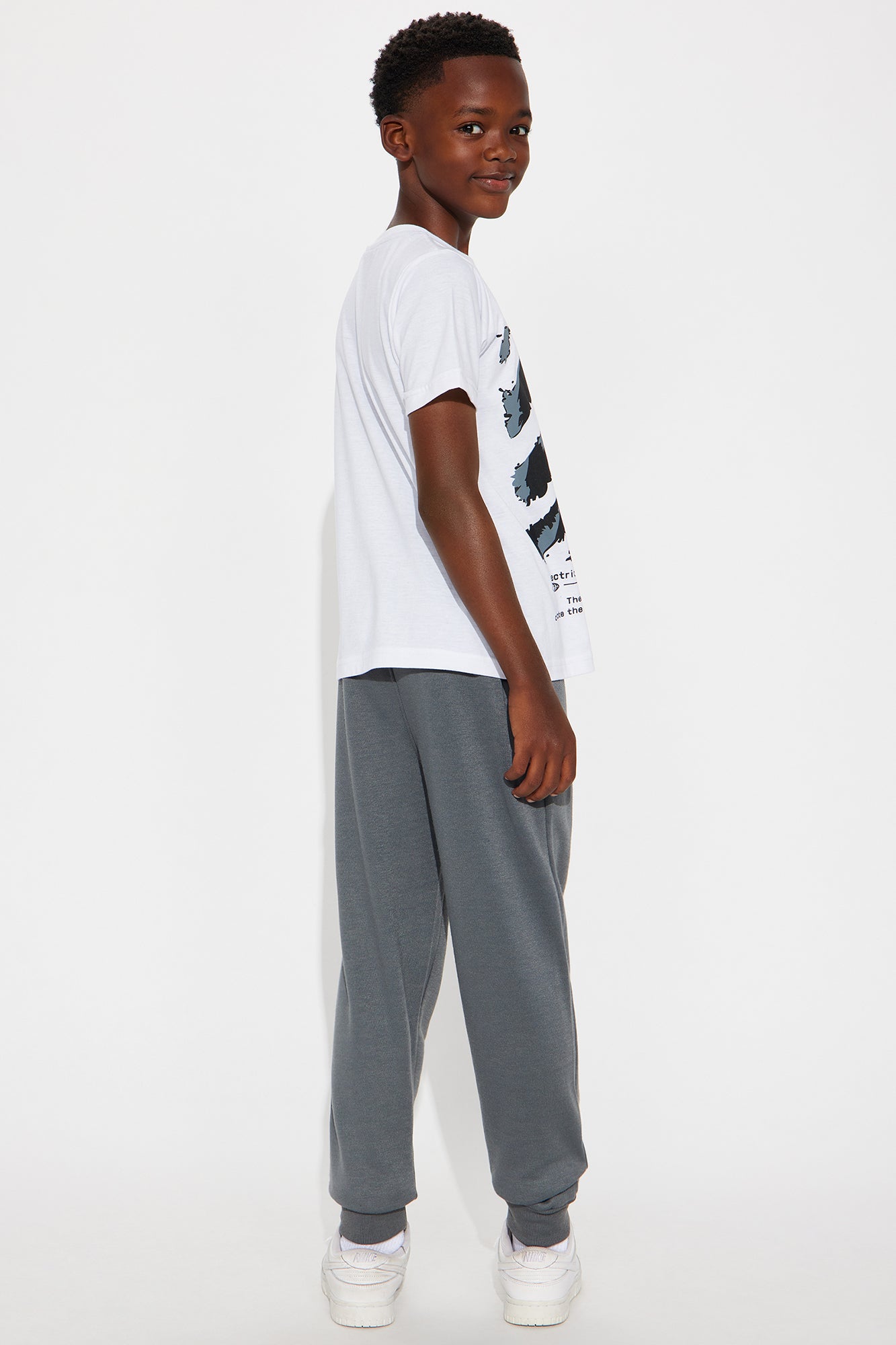 Mini Robo Lab Jogger Pant Set - White/combo