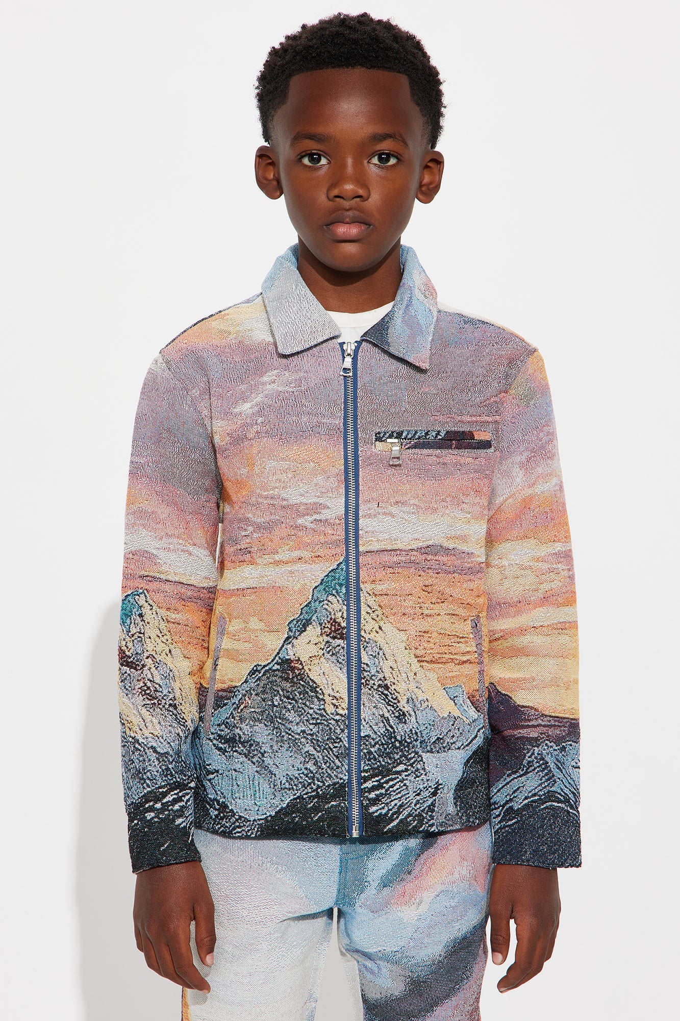 Mini Peak Era Tapestry Work Jacket - Orange