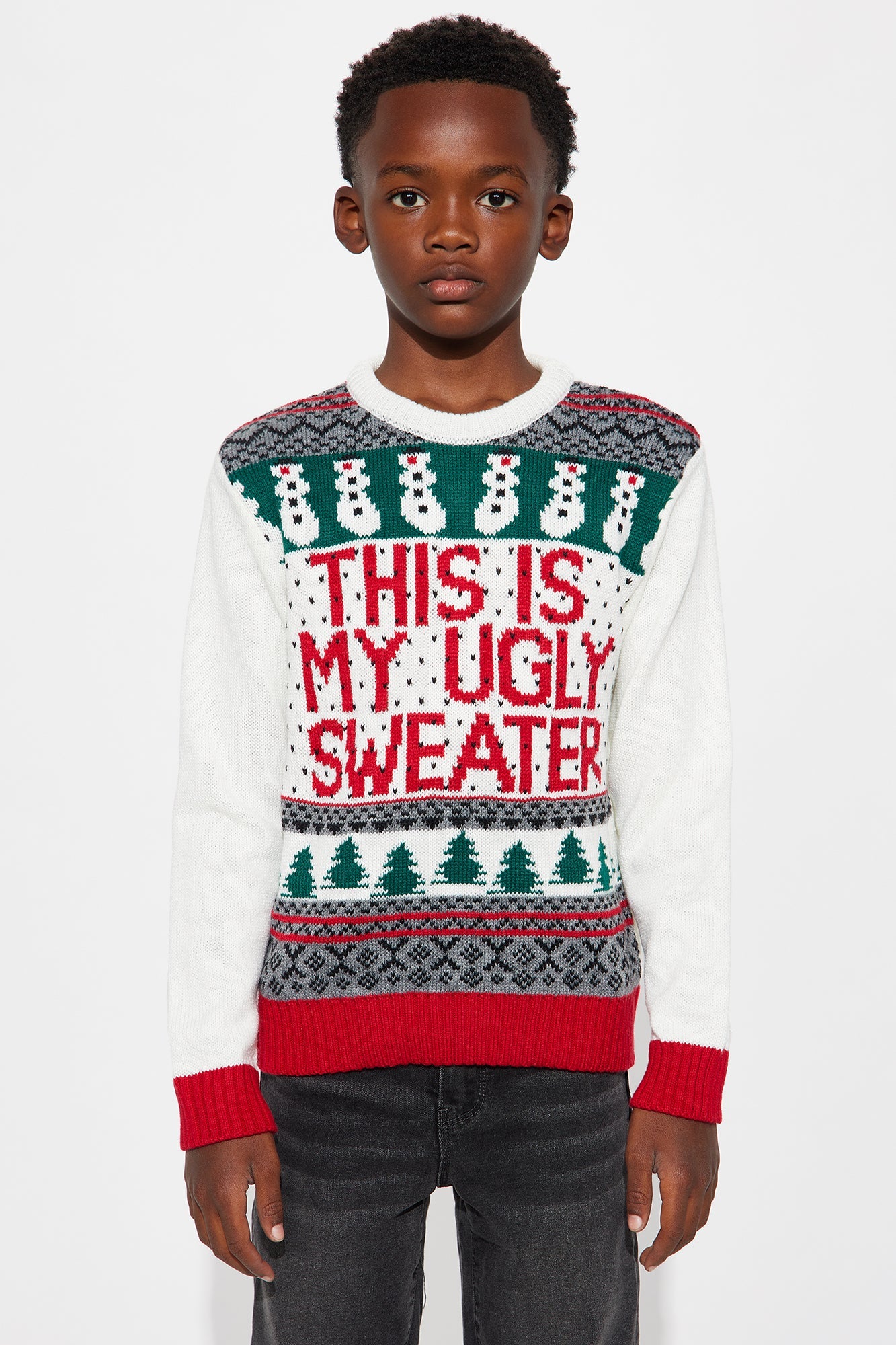 Mini This Is My Ugly Sweater Christmas Sweater - Multi Color
