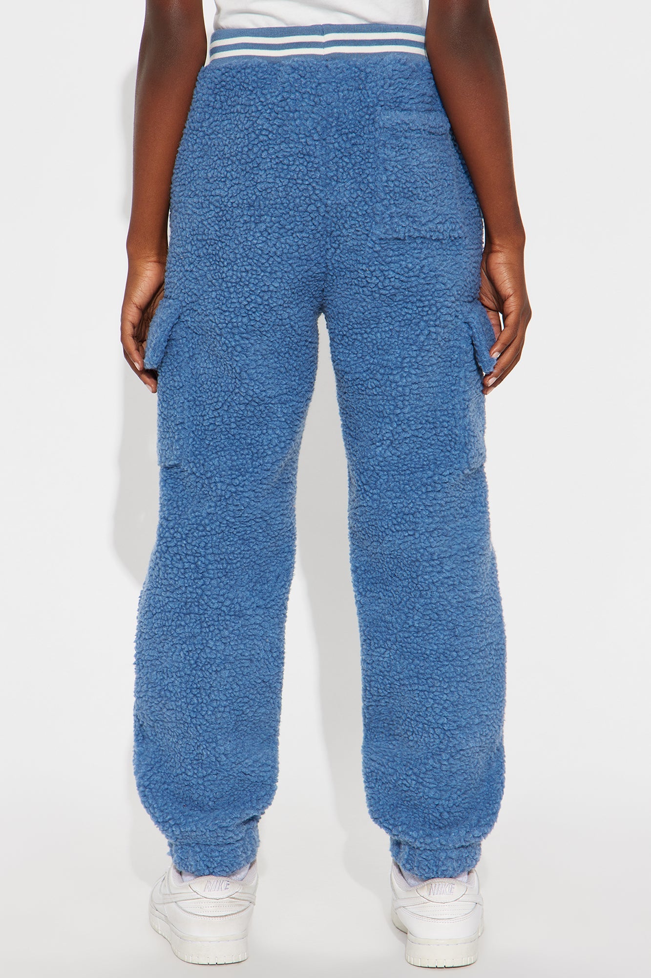 Mini Teddy Varsity Sherpa Pant - Light Blue