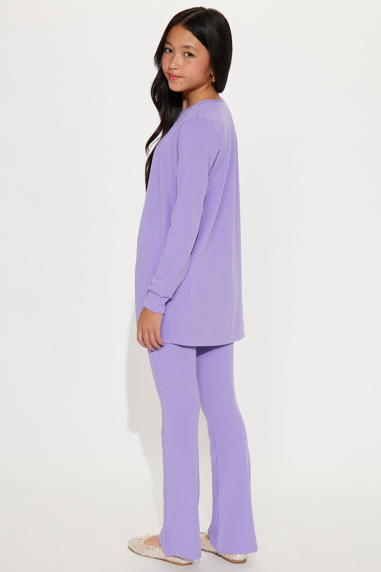 Mini Sweet Days Pant Set - Purple