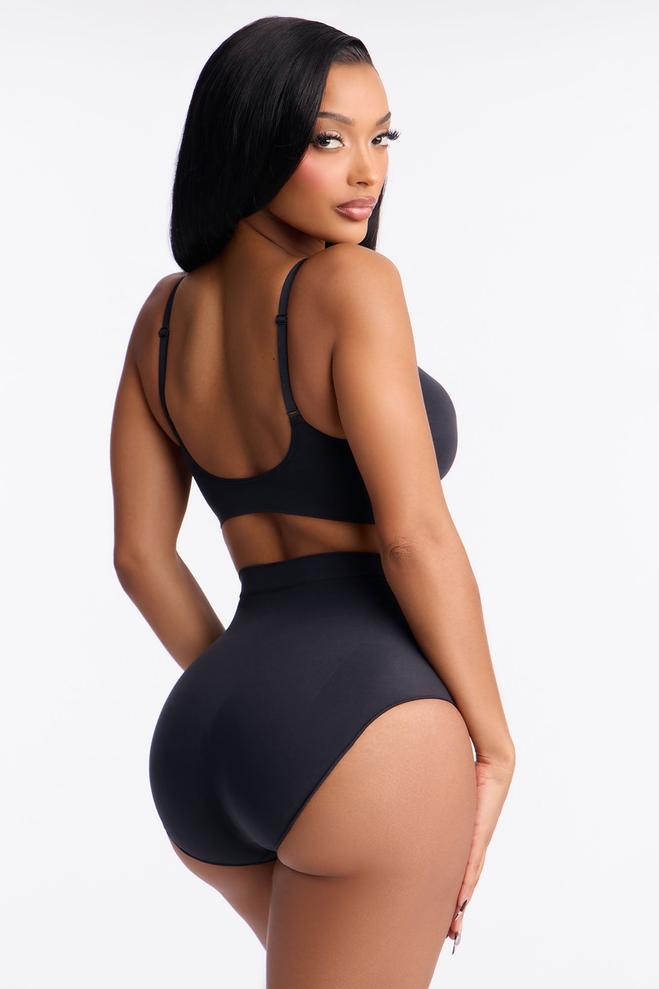 Nova Sculpt Seamless Strong Compression Mid Waist Brief - Black