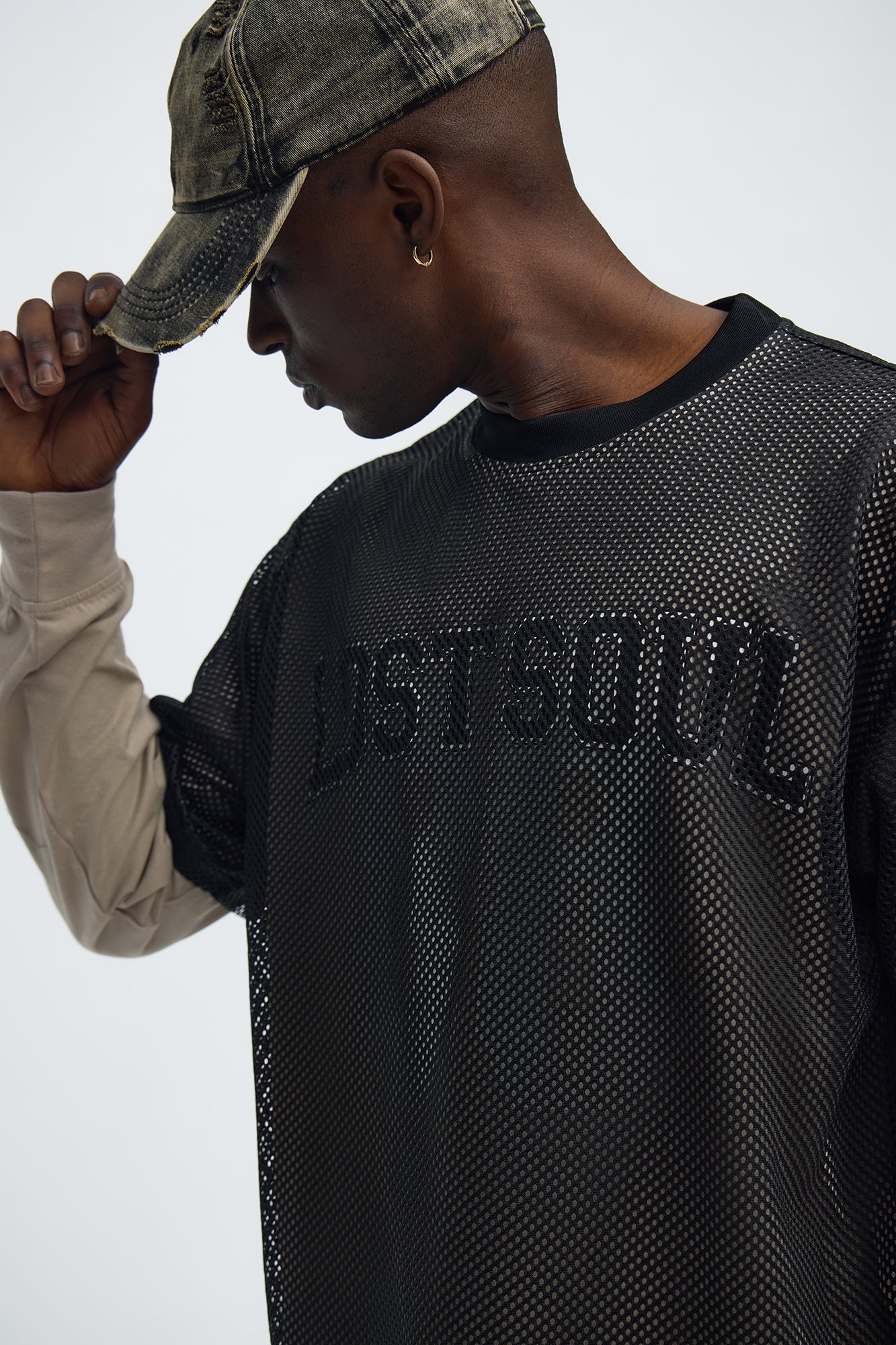 Lost 88 Layered Mesh Jersey - Stone