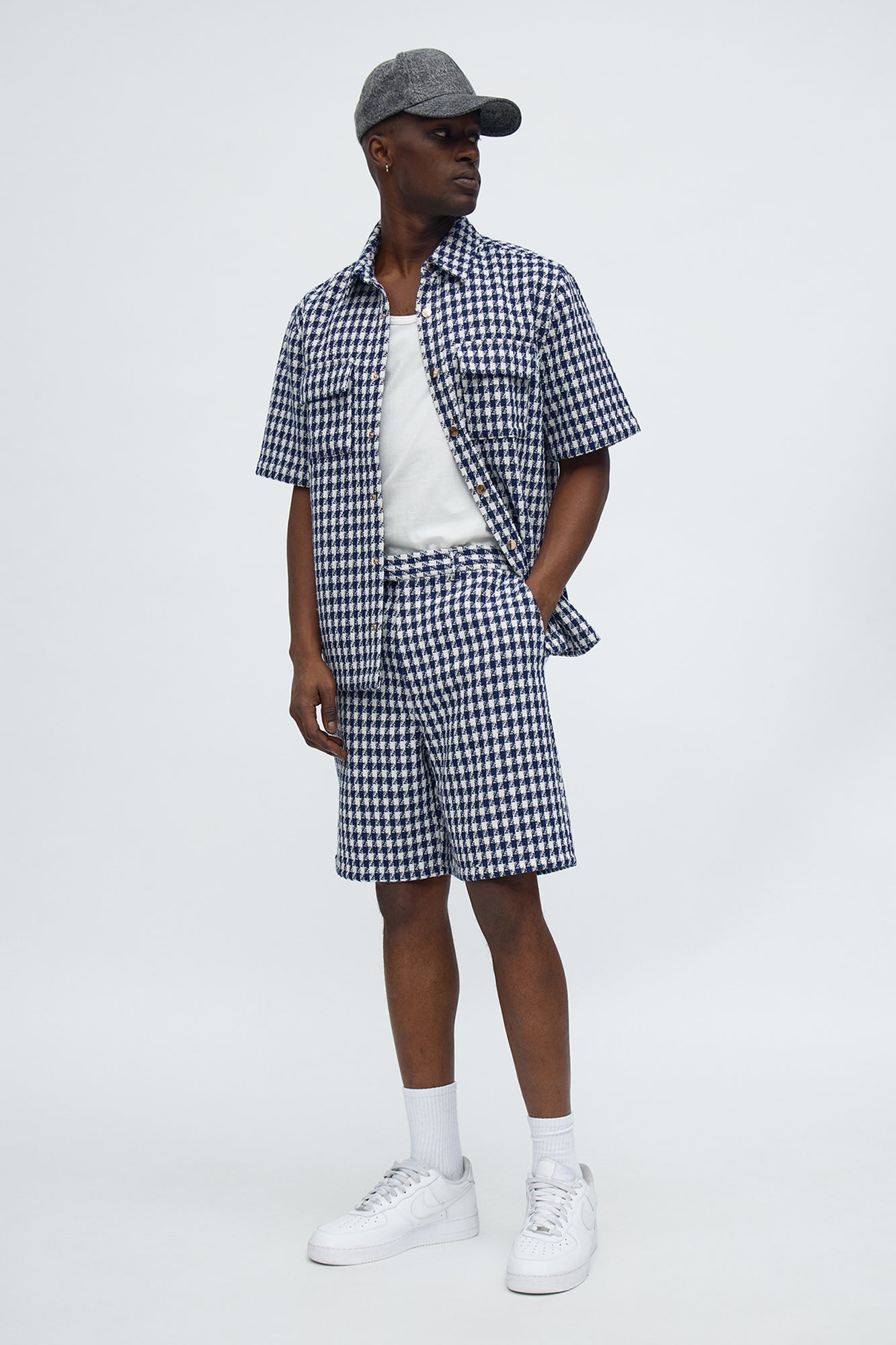 Relaxed Ludlow Checkered Short - Blue