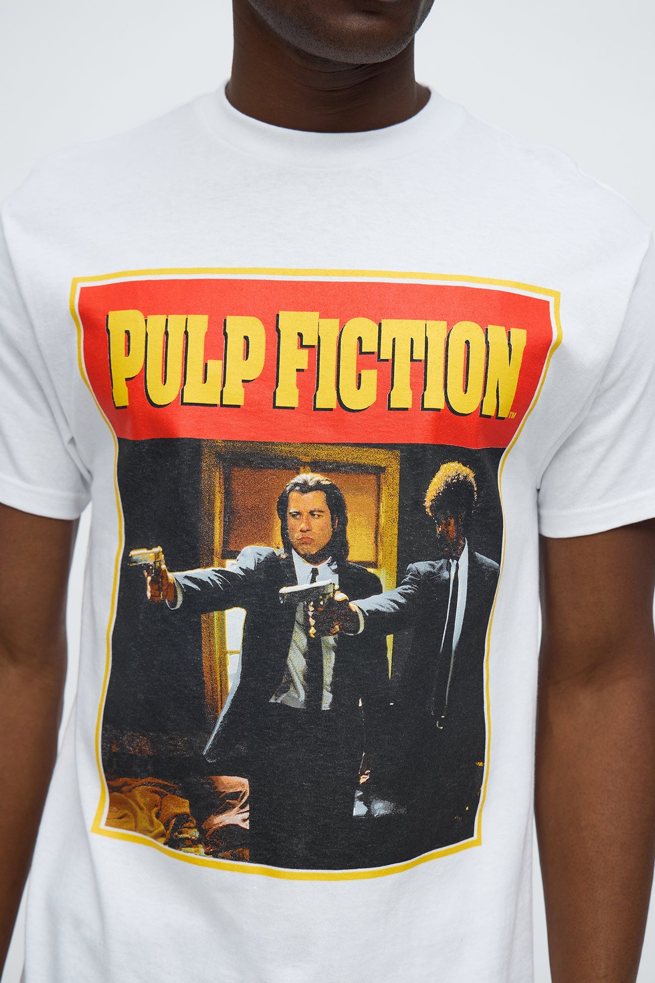Pulp Fiction Say What Again Short Sleeve Tee - White