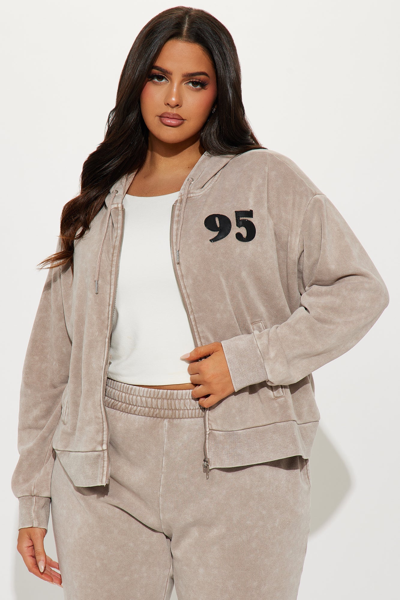 Brooklyn Baby Washed Fleece Pant Set - Taupe