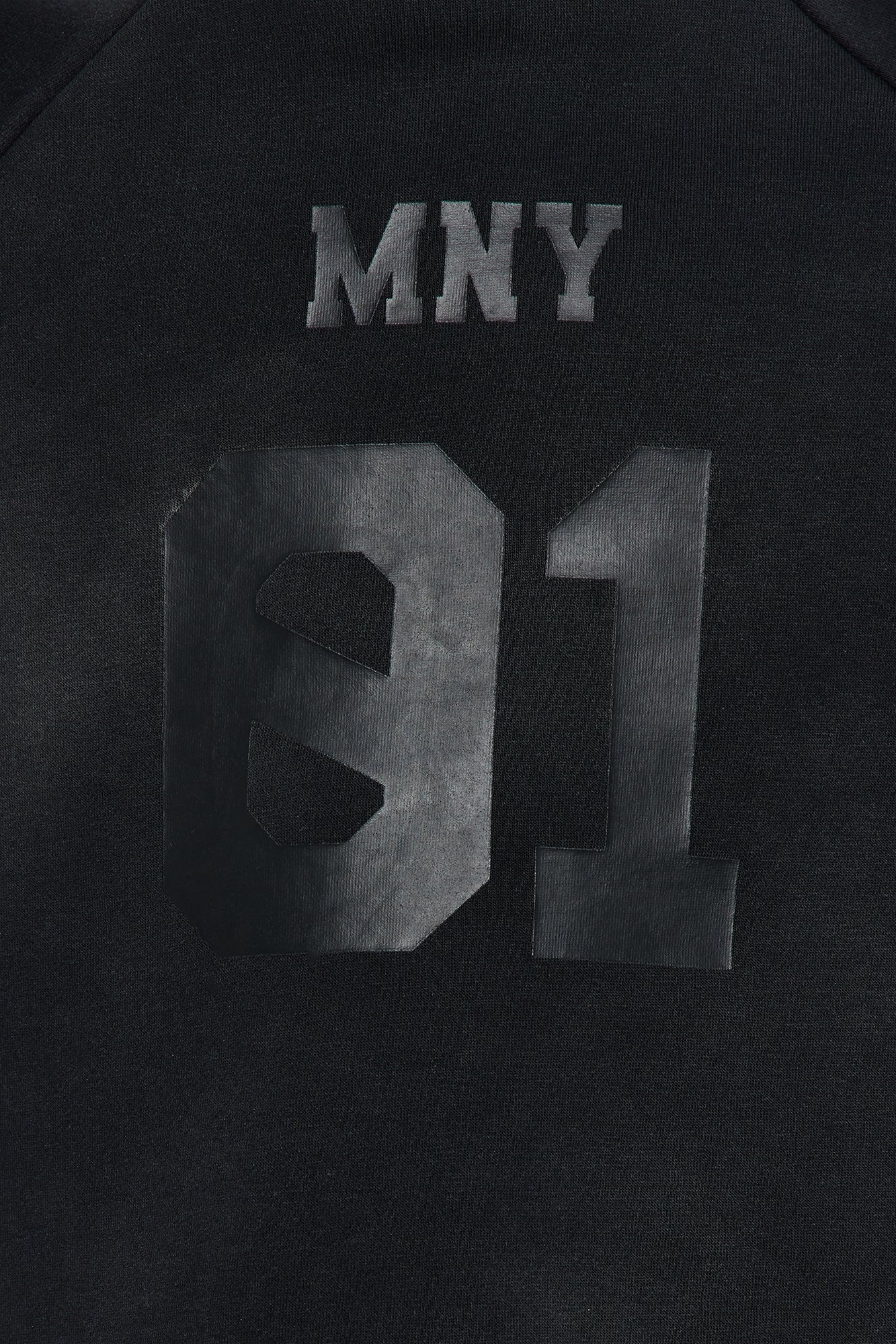 Mini Money Short Sleeve Raglan Sweatshirt - Black