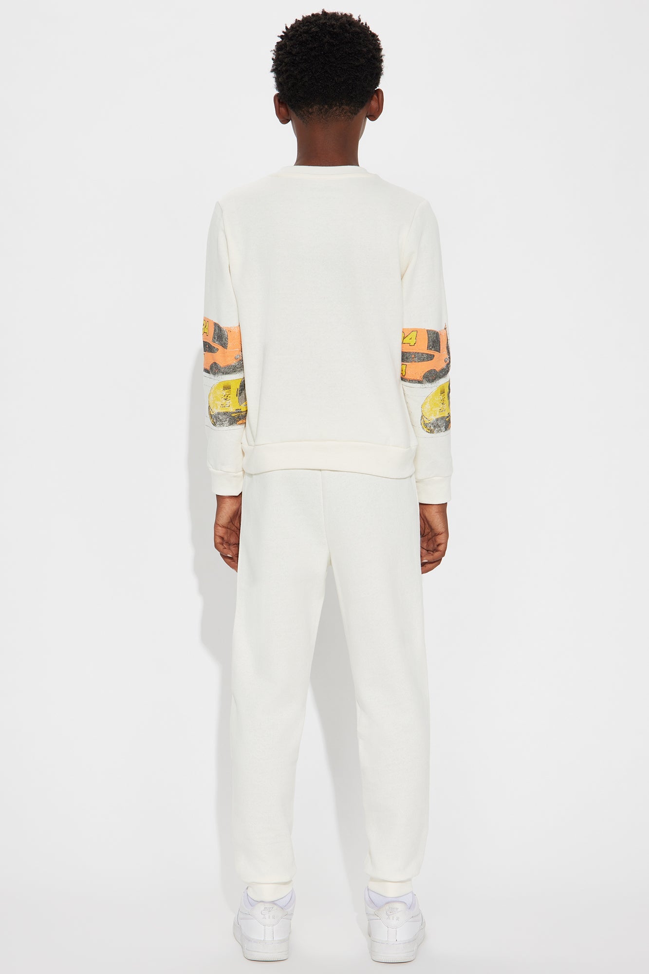 Mini Nascar Ready To Race Jogger Pant Set - Off White